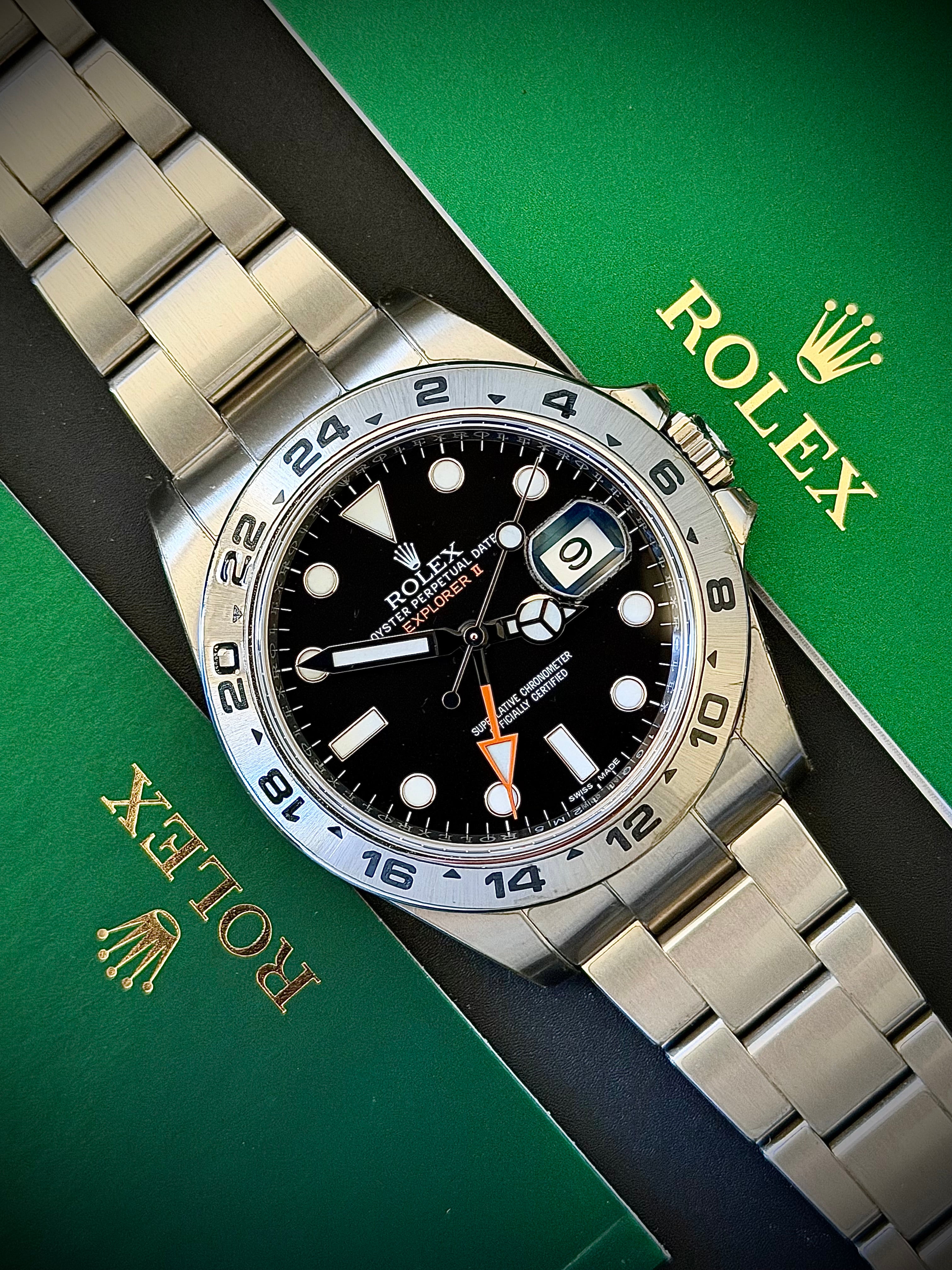 2020 ROLEX EXPLORER II, 216570, BLACK DIAL, FULL SET, NEW CARD, FULLY STICKERED, INC GST