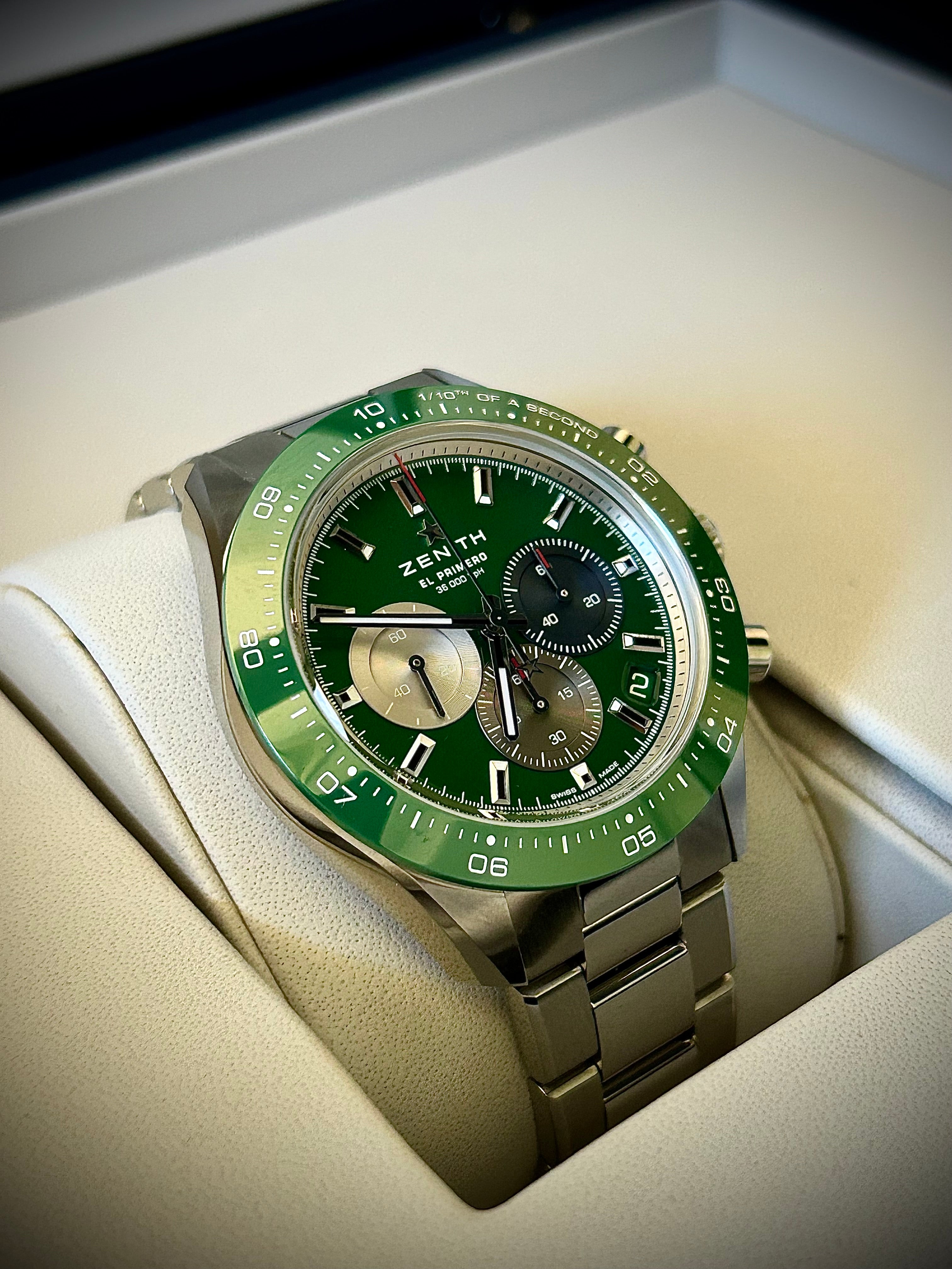 2024 ZENITH CHRONOMASTER SPORT GREEN, FULL SET, INC GST