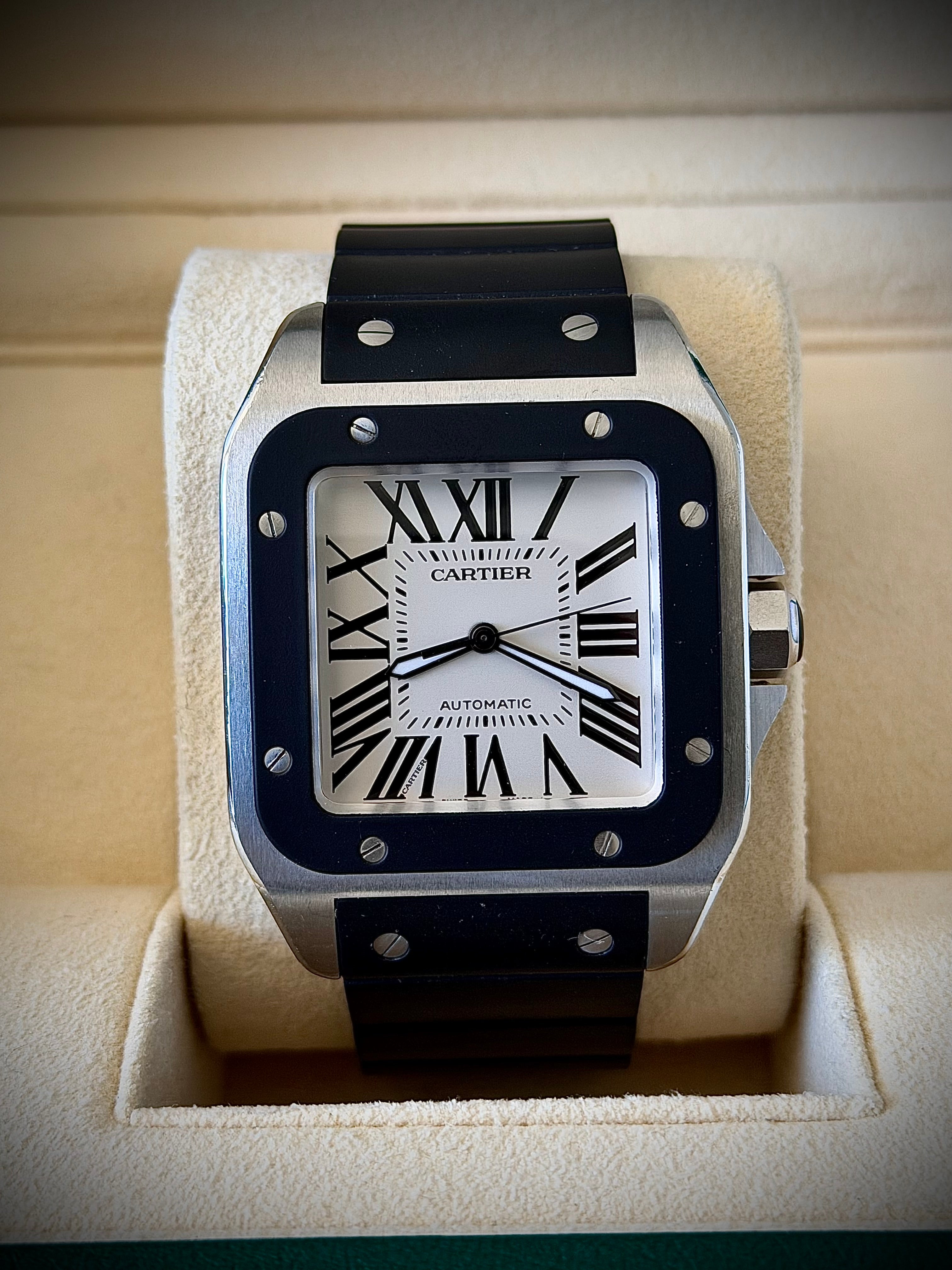 CIRCA 2011 CARTIER SANTOS 100, W20121U2, WATCH ONLY, INC GST