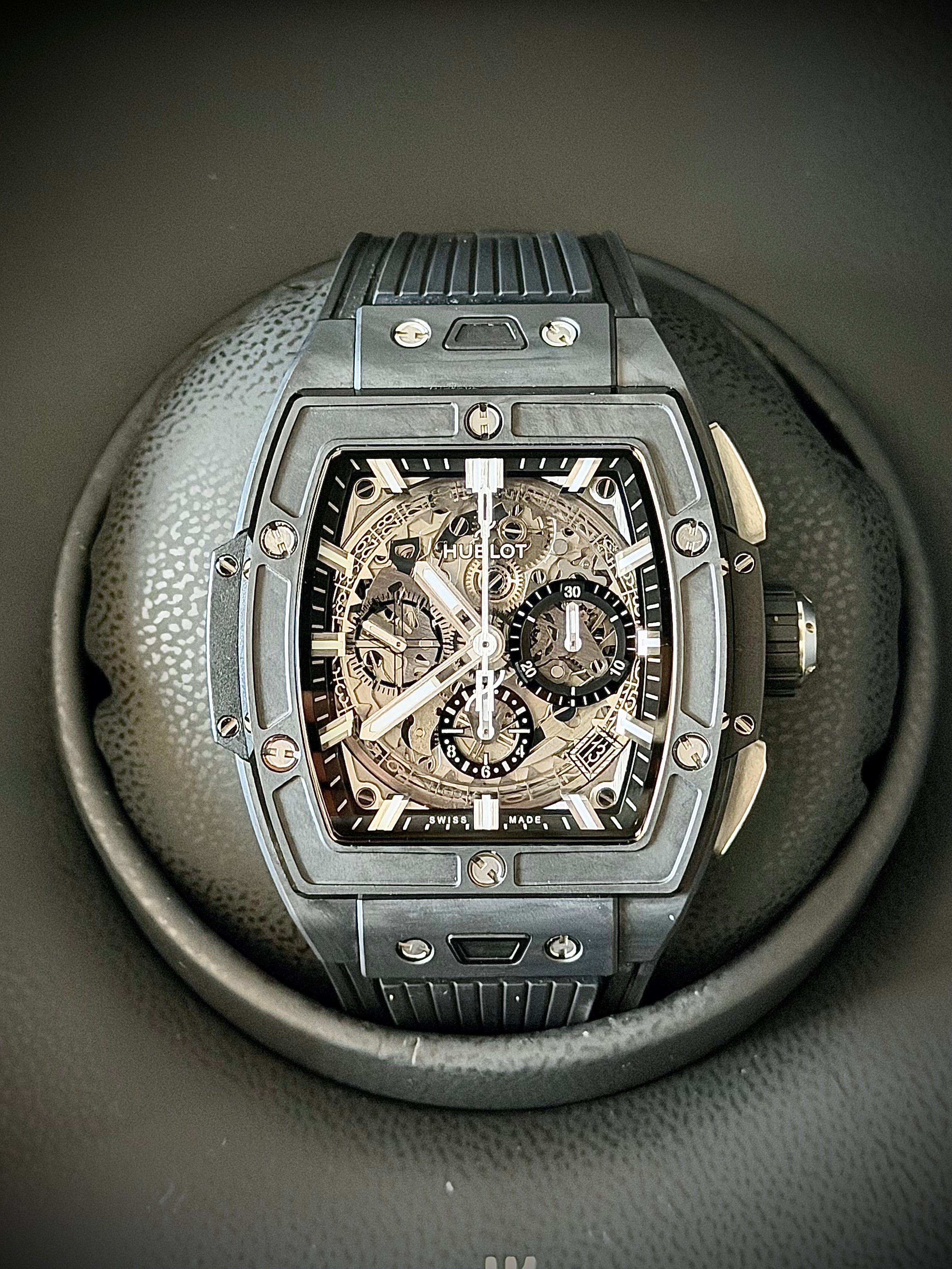 2023 HUBLOT SPIRIT OF BIG BANG BLACK MAGIC 42, 642.CI.0170.RX, CERAMIC, FULL SET + EXTRA STRAP, INC GST