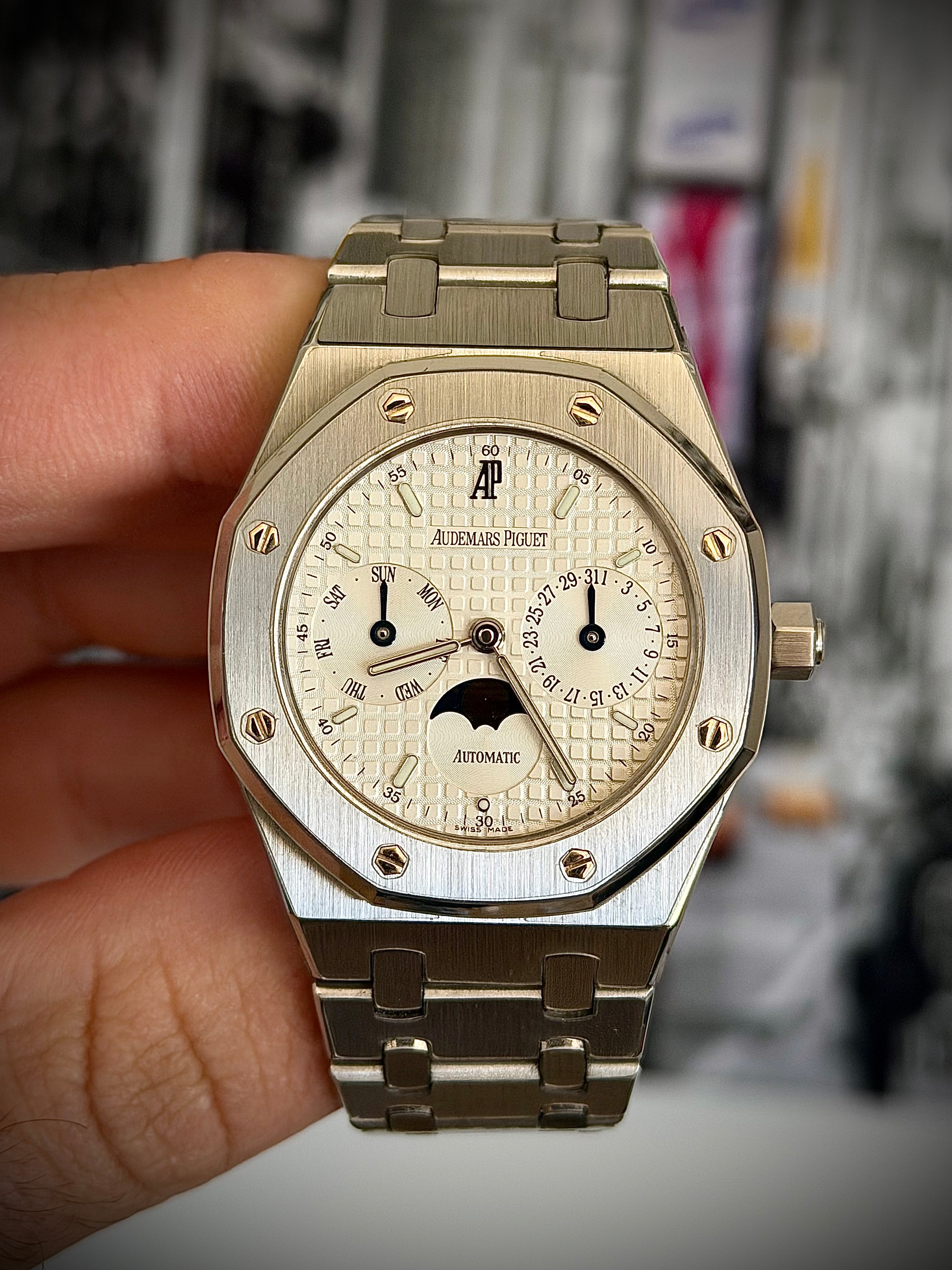 CIRCA 2004 AUDEMARS PIGUET ROYAL OAK 36MM MOONPHASE MK2, 25594ST, WATCH ONLY, INC GST