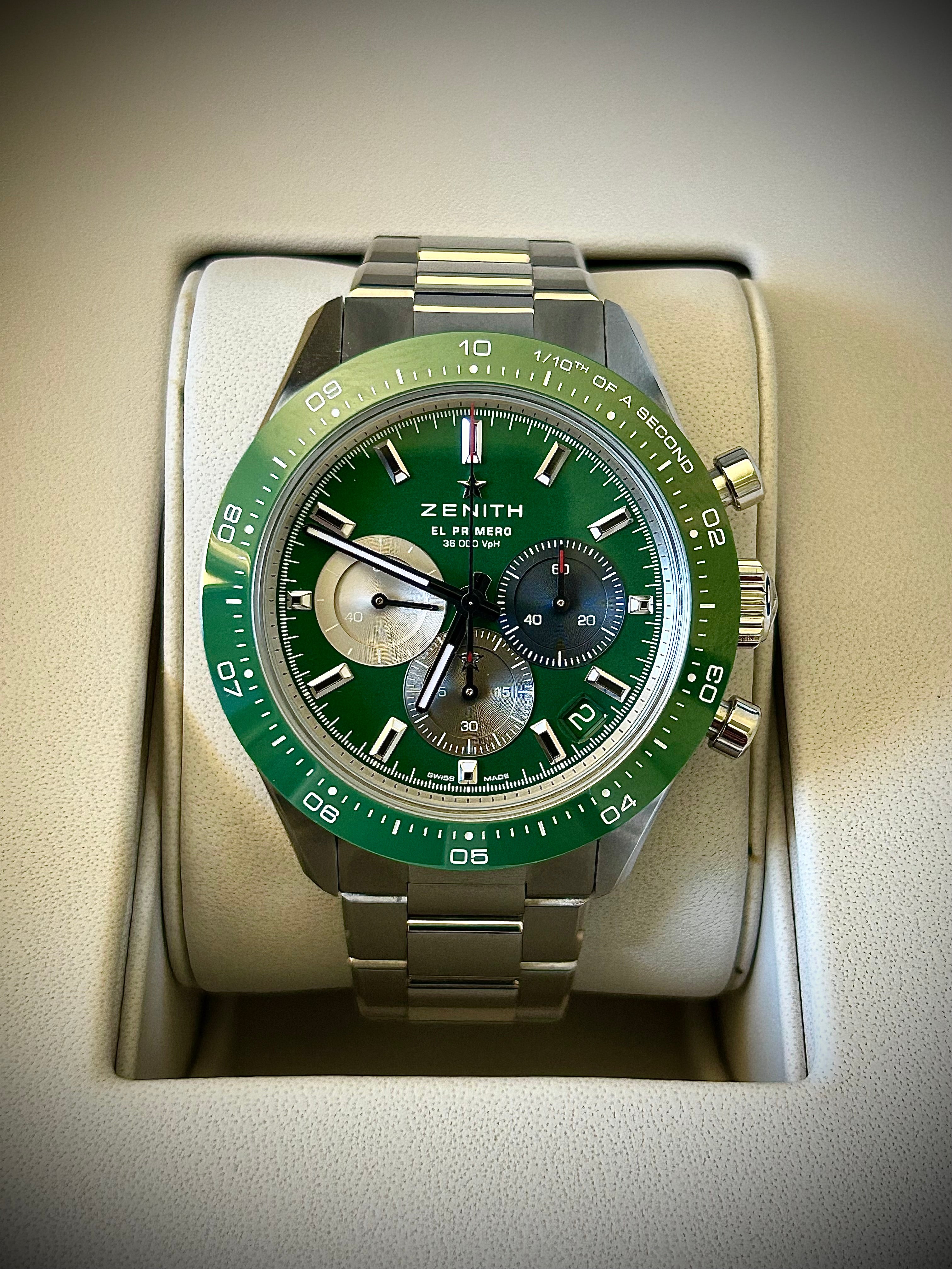 2024 ZENITH CHRONOMASTER SPORT GREEN, FULL SET, INC GST