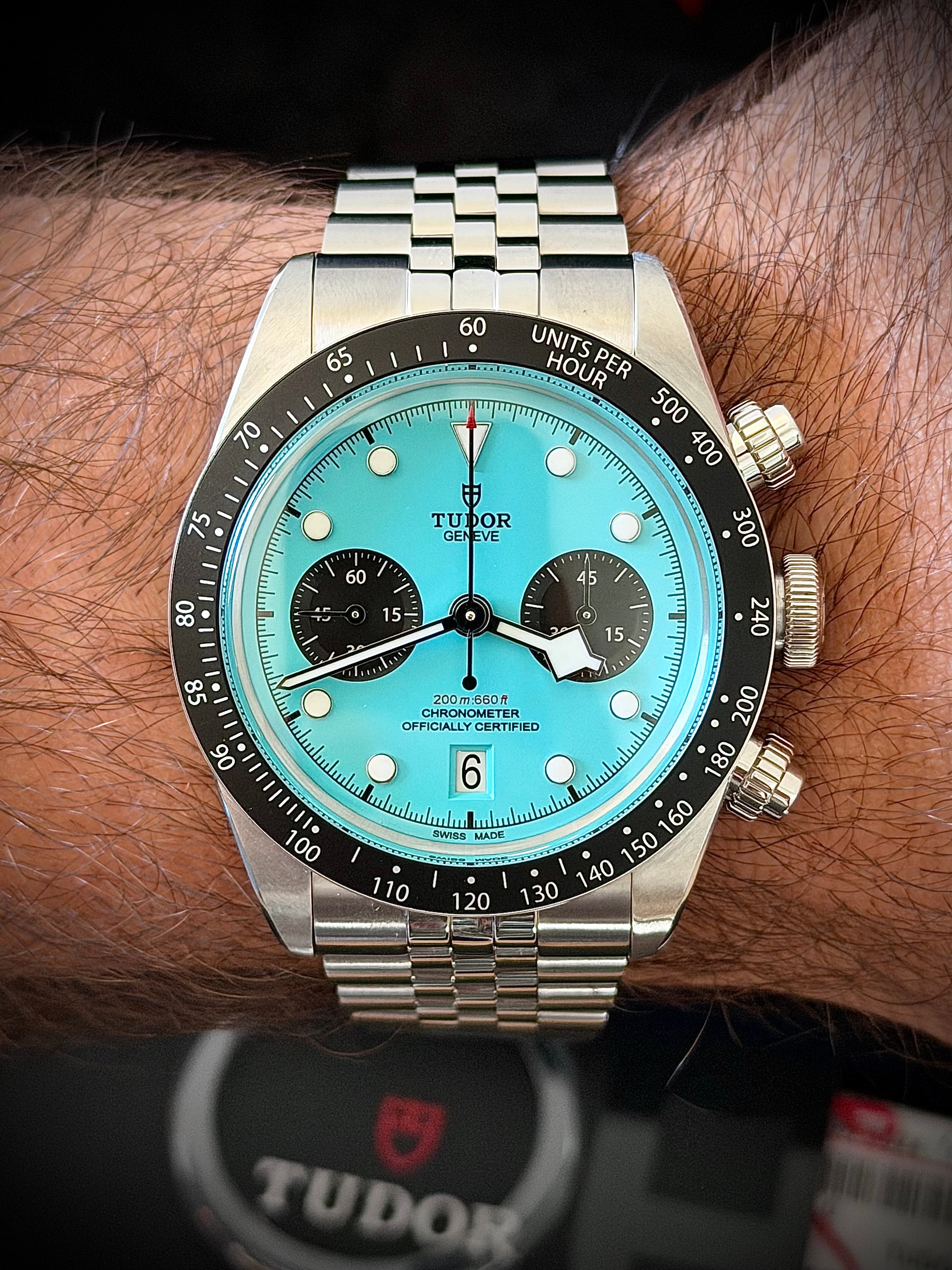 2026 TUDOR BLACK BAY CHRONOGRAPH “FLAMINGO BLUE”, FULL SET, INC GST