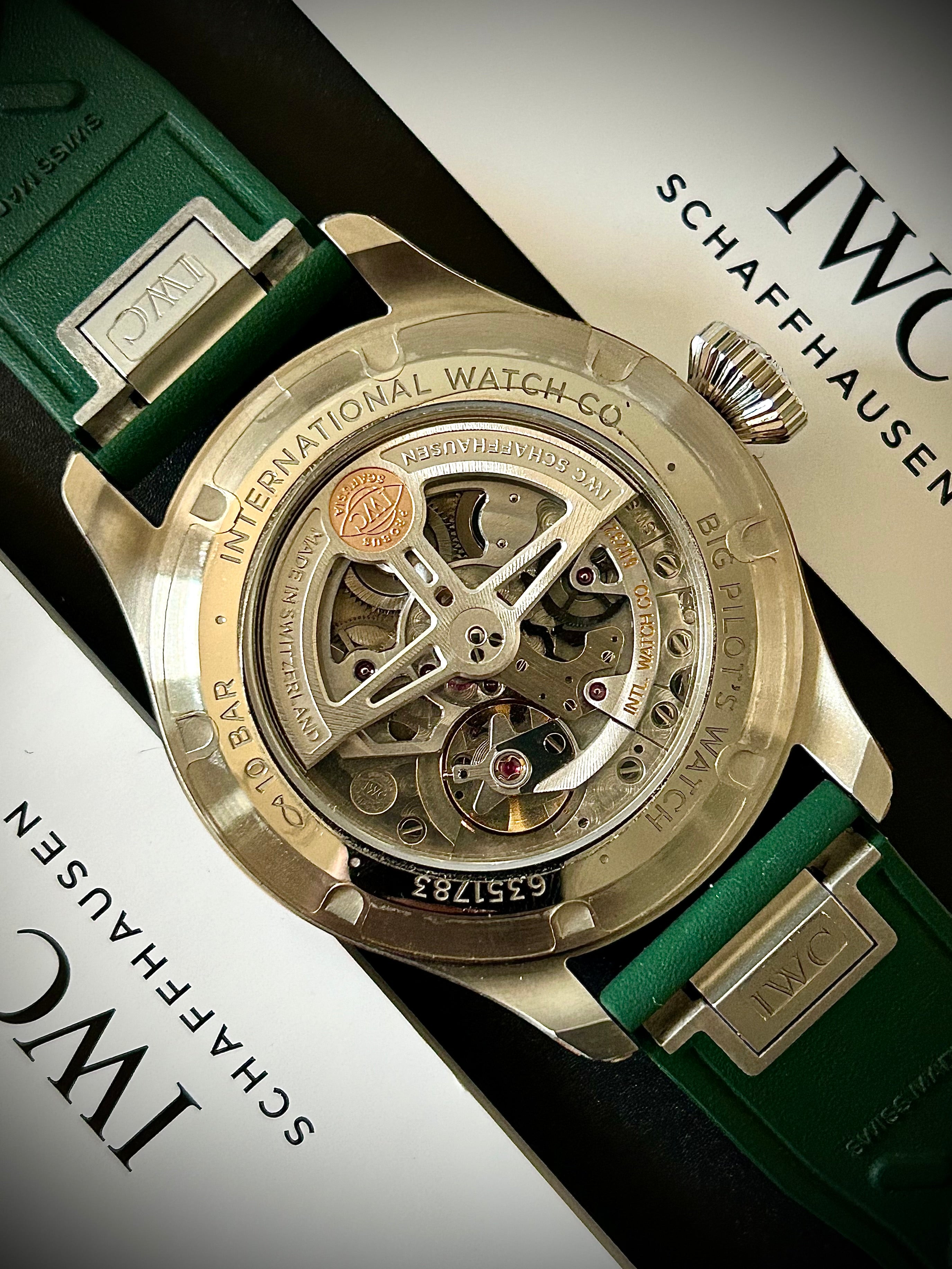 2022 IWC BIG PILOTS WATCH 43, GREEN DIAL, IW329306, FULL SET, INC GST