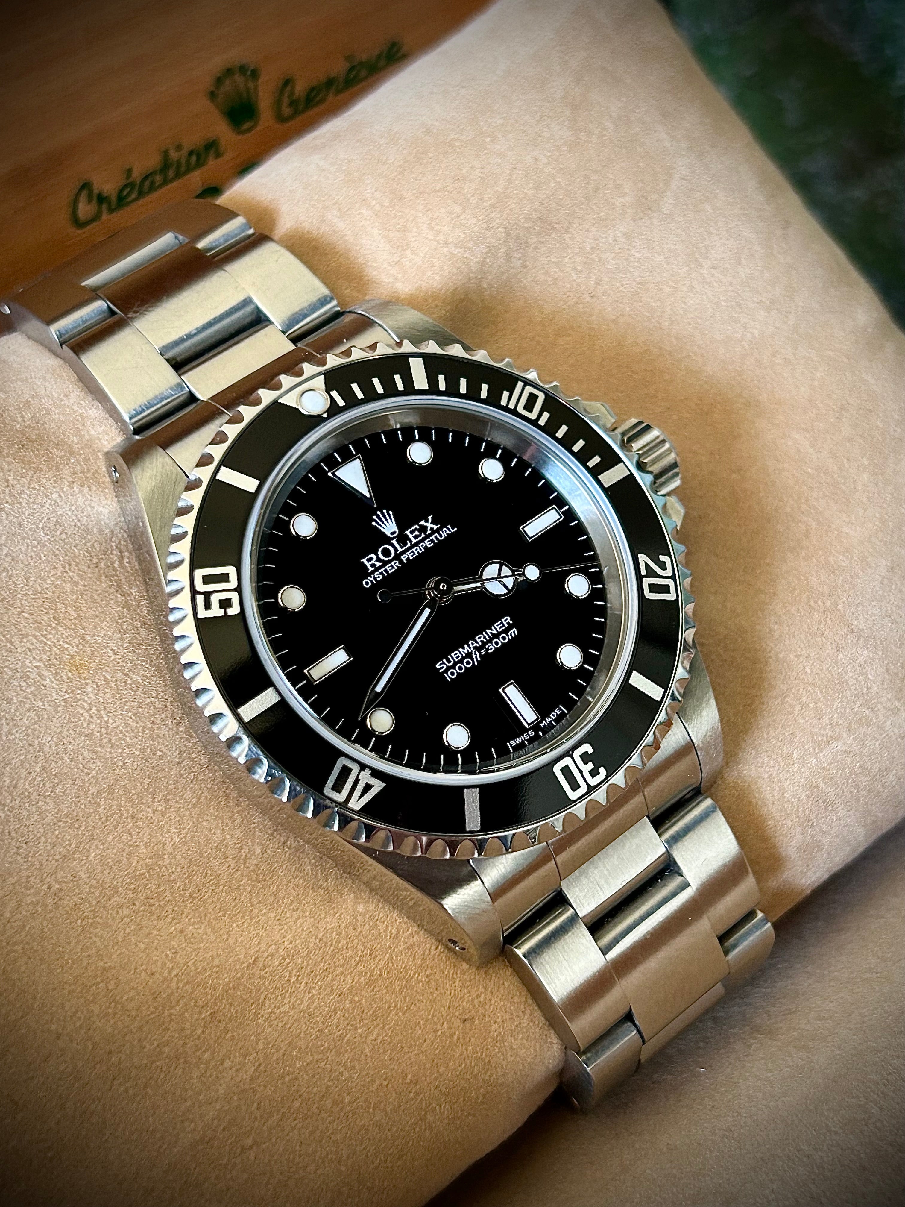 2006 ROLEX SUBMARINER TWO-LINER 14060M, FULL SET, INC GST