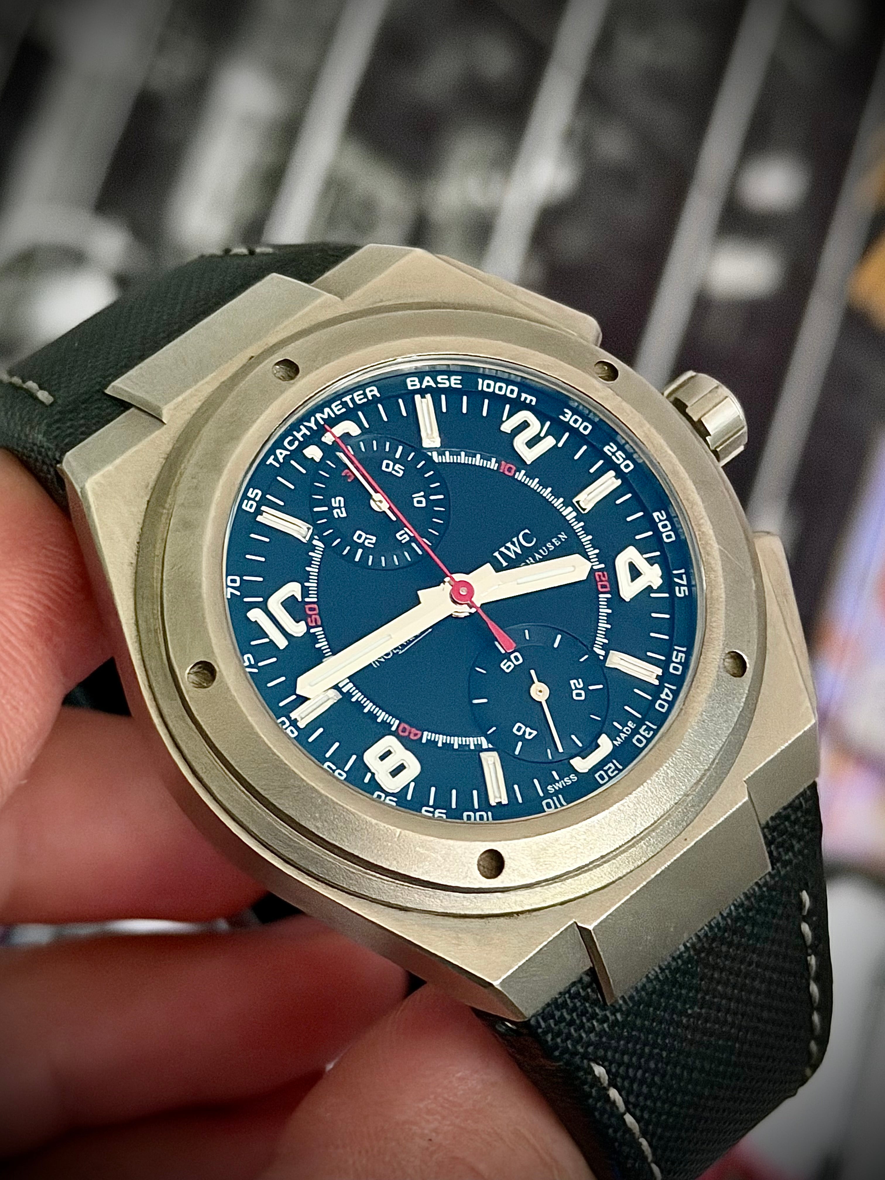 IWC INGENIEUR CHRONOGRAPH AMG TITANIUM, IW372503, BOX & BOOKLETS, INC GST