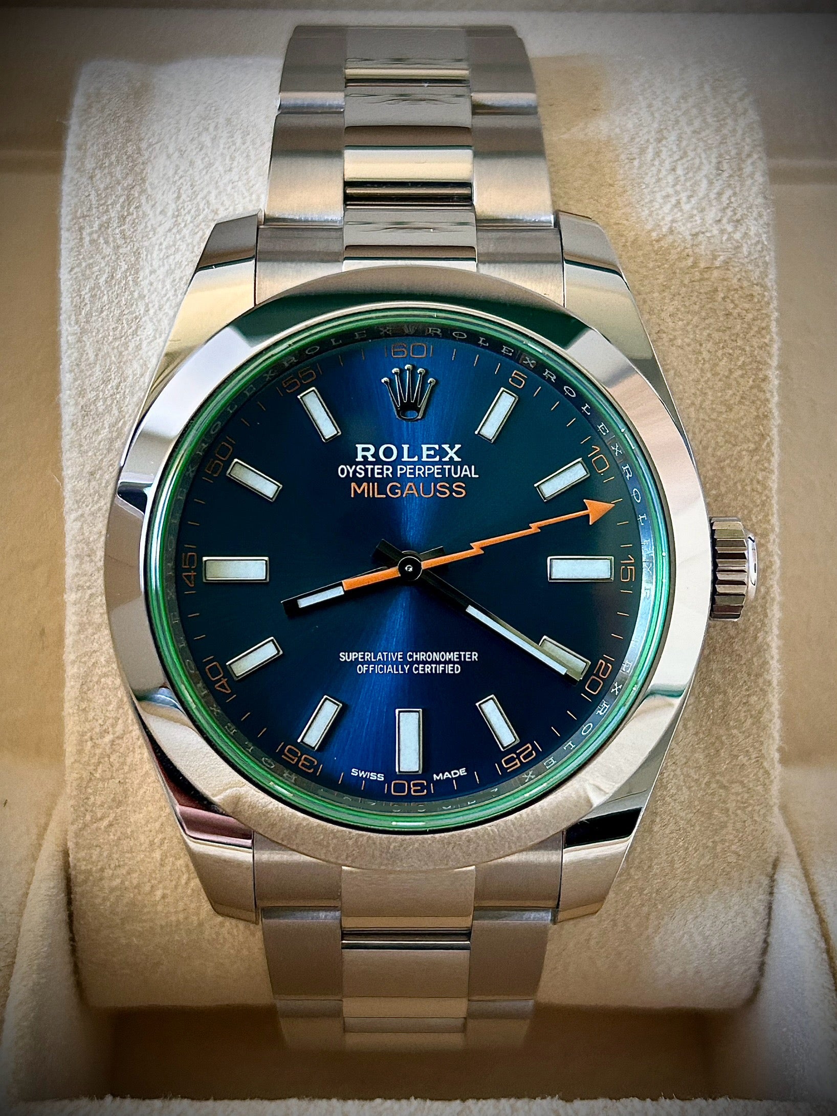 2022 ROLEX MILGAUSS, 116400GV, FULL SET, INC GST