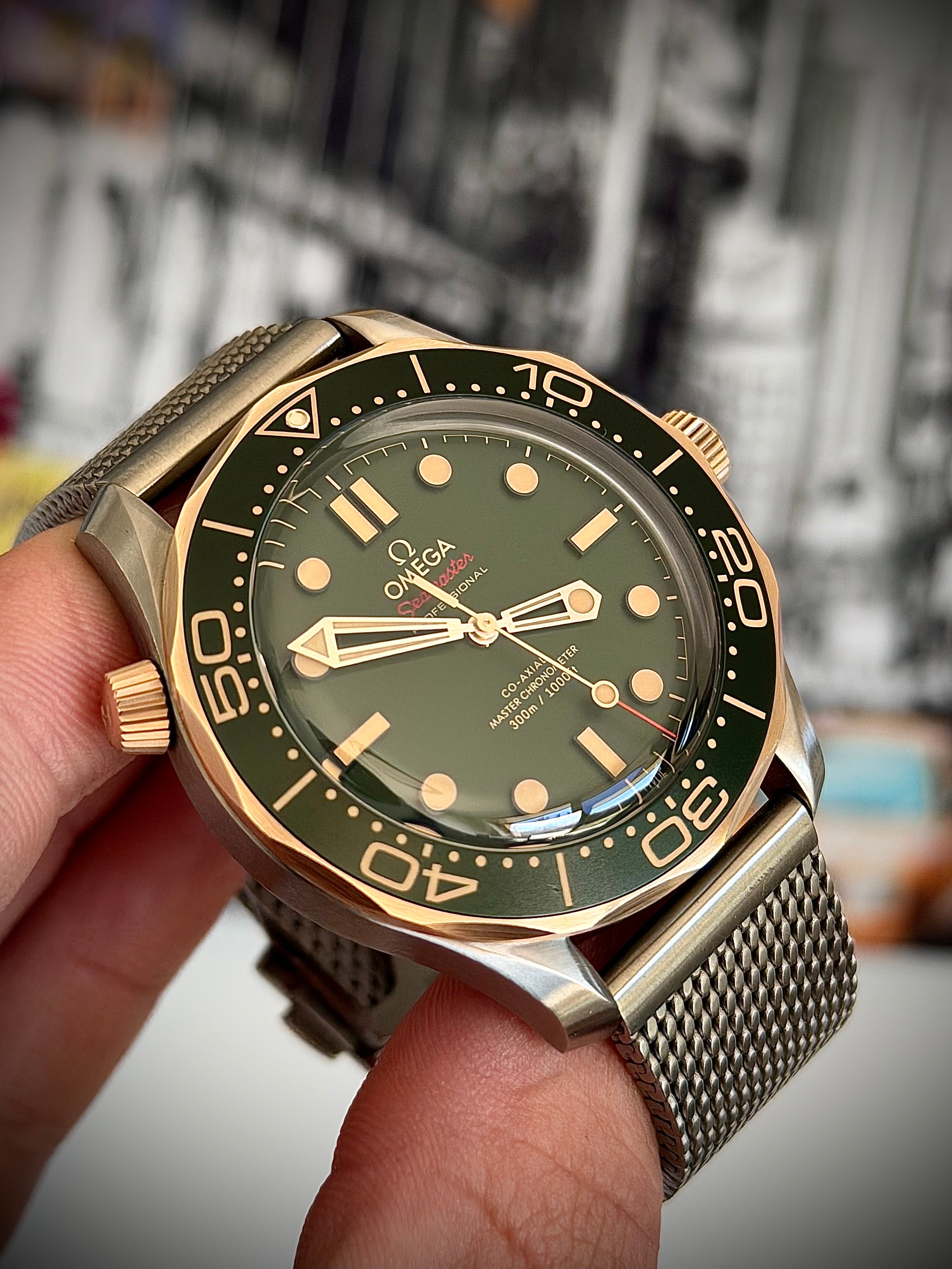 2025 OMEGA SEAMASTER 300, 42MM BRONZE GOLD ON TITANIUM, FULL SET, INC GST