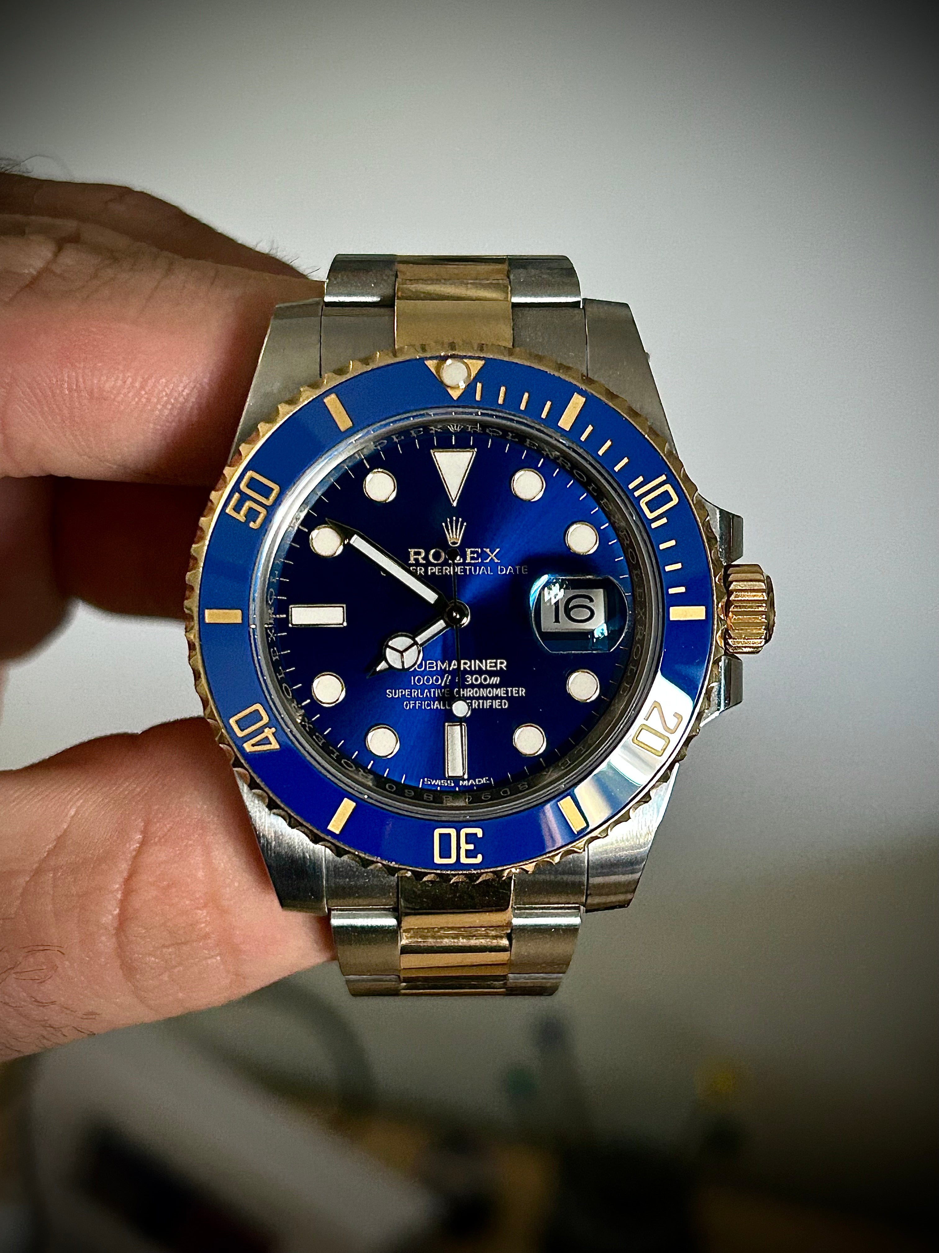 2020 ROLEX SUBMARINER BLUESY 116613LB, FULL SET, INC GST