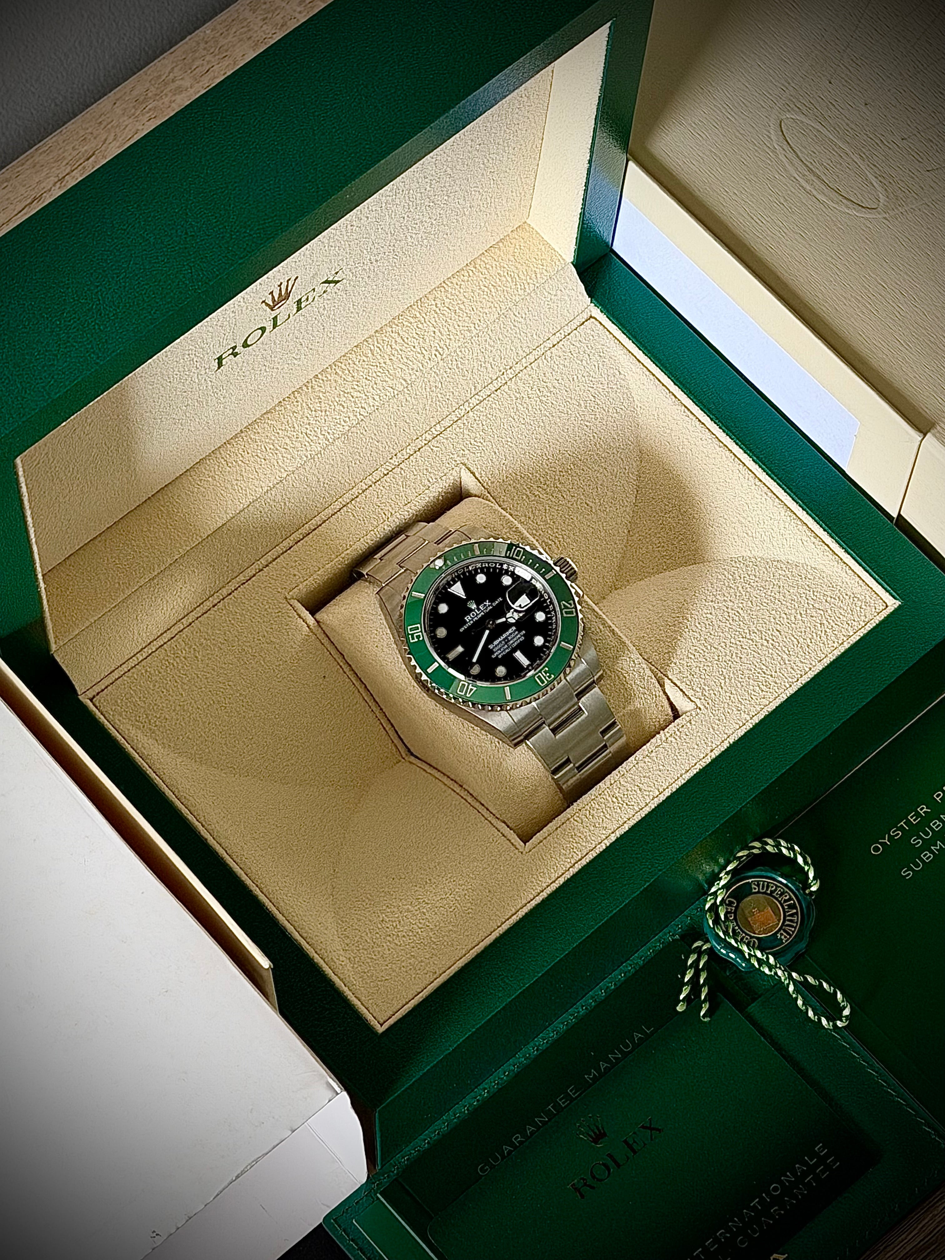 2022 ROLEX SUBMARINER DATE “STARBUCKS”, 126610LV, BRAND NEW, FULLY FACTORY STICKERED, FULL SET, INC GST