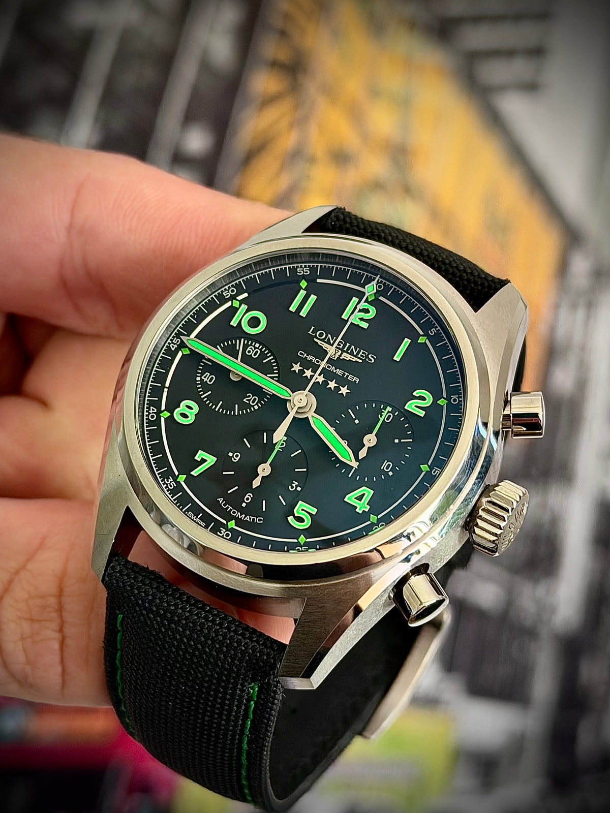 2025 LONGINES SPIRIT PIONEER EDITION CHRONOGRAPH, L3.829.1.53.2, TITANIUM, FULL SET, EXCELLENT CONDITION, INC GST