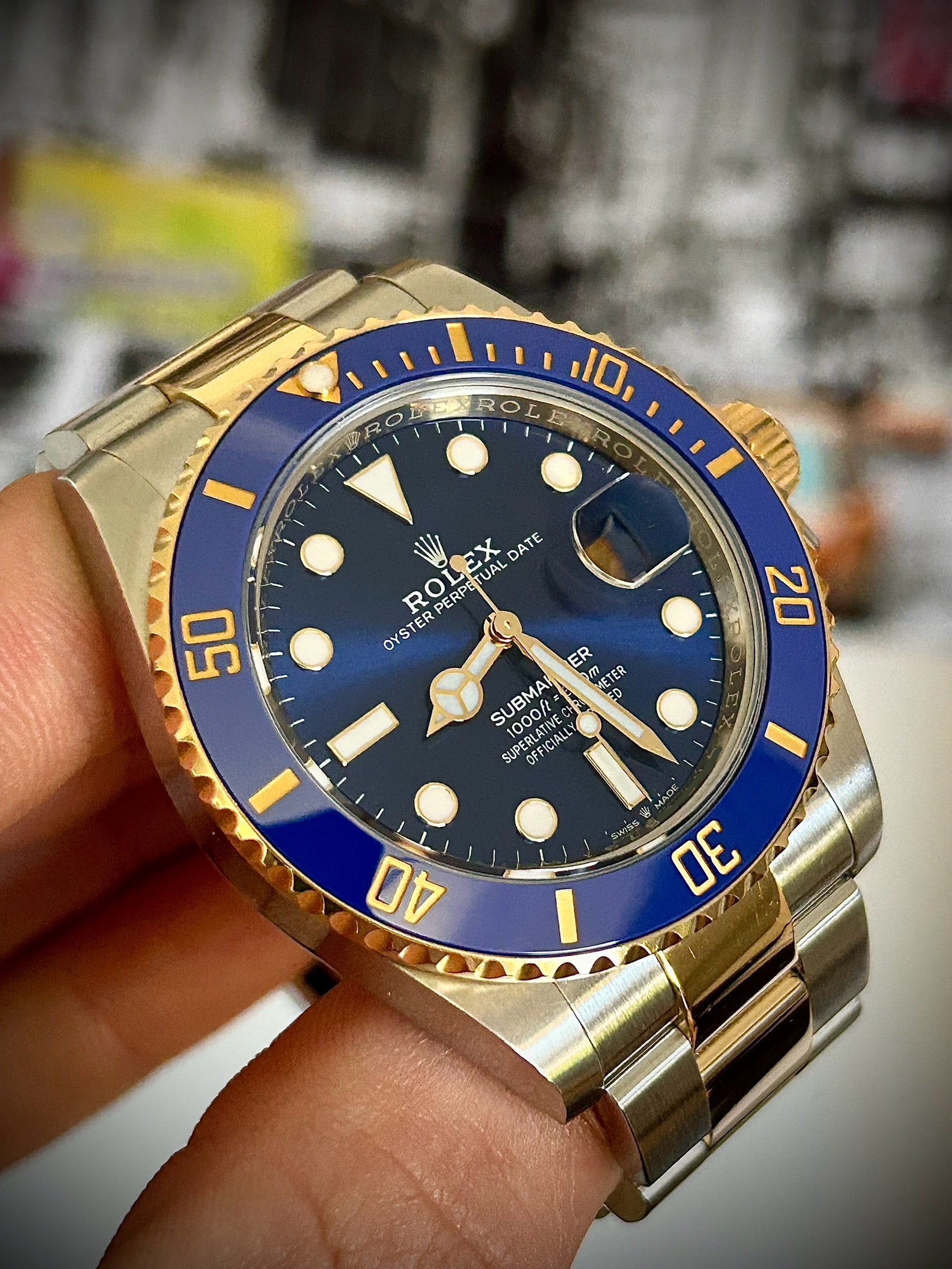 2021 ROLEX SUBMARINER BLUESY 126613LB, FULL SET, INC GST