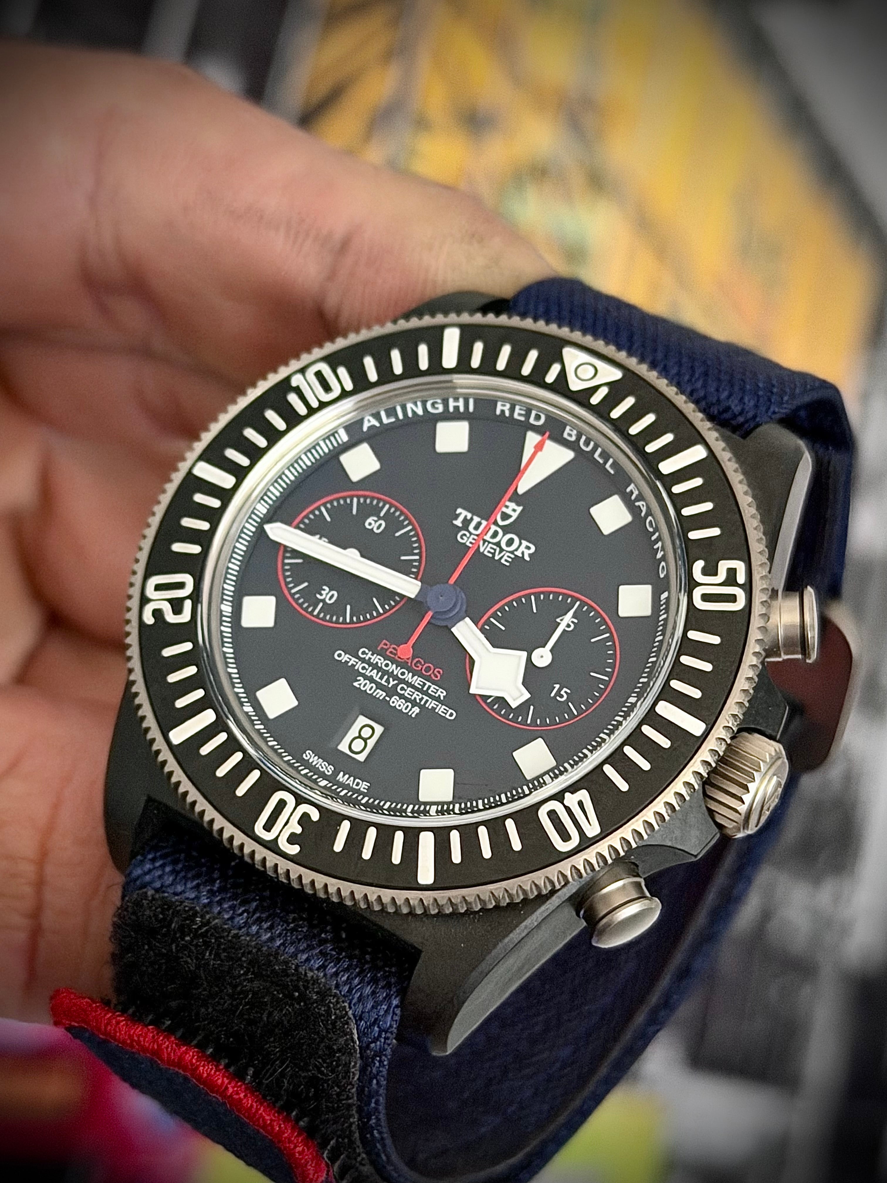 2025 TUDOR PELAGOS FXD CHRONO RED BULL RACING, FULL SET, INC GST