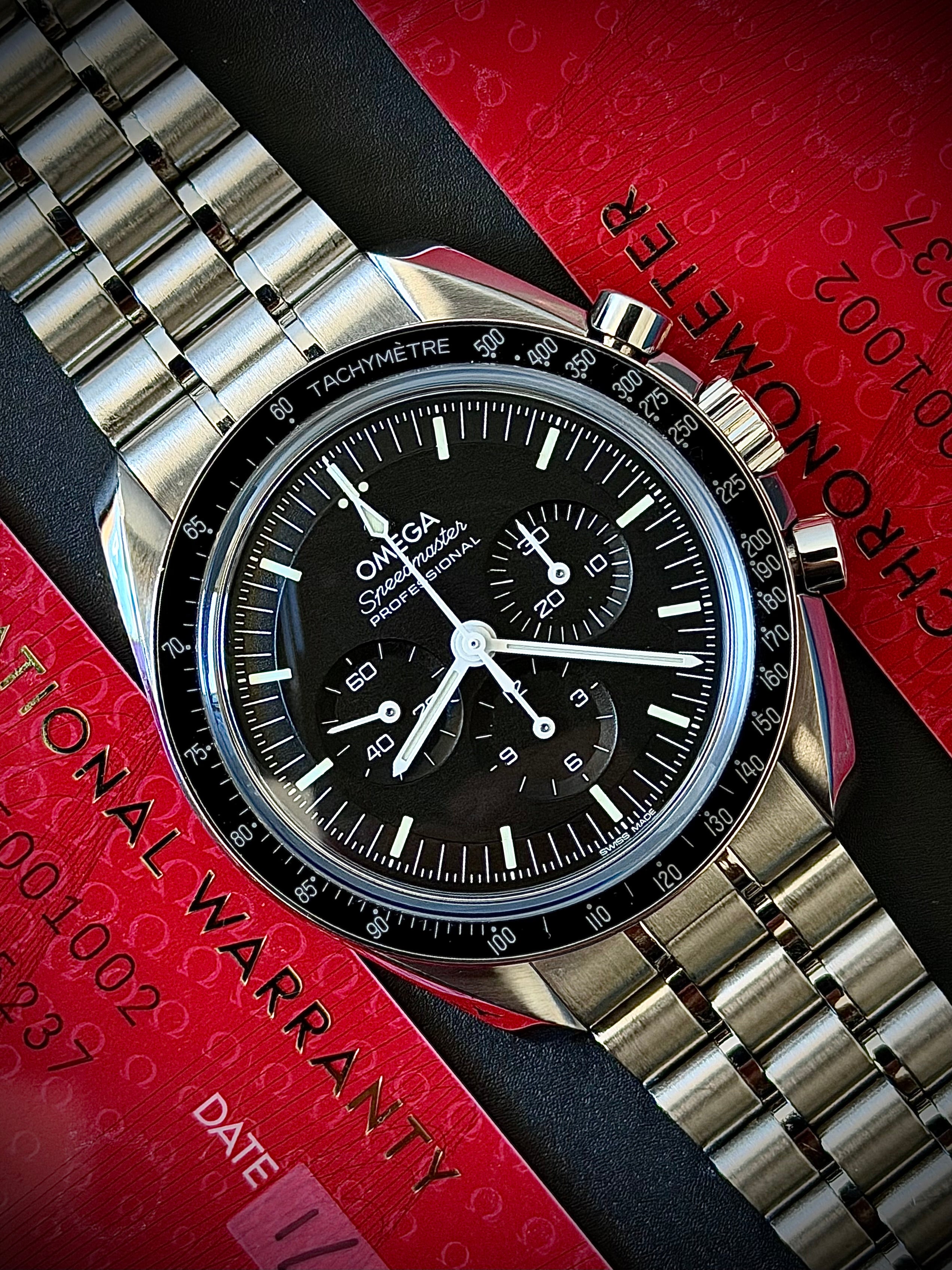 2021 OMEGA SPEEDMASTER PROFESSIONAL, SAPPHIRE SANDWICH , FULL SET, INC GST