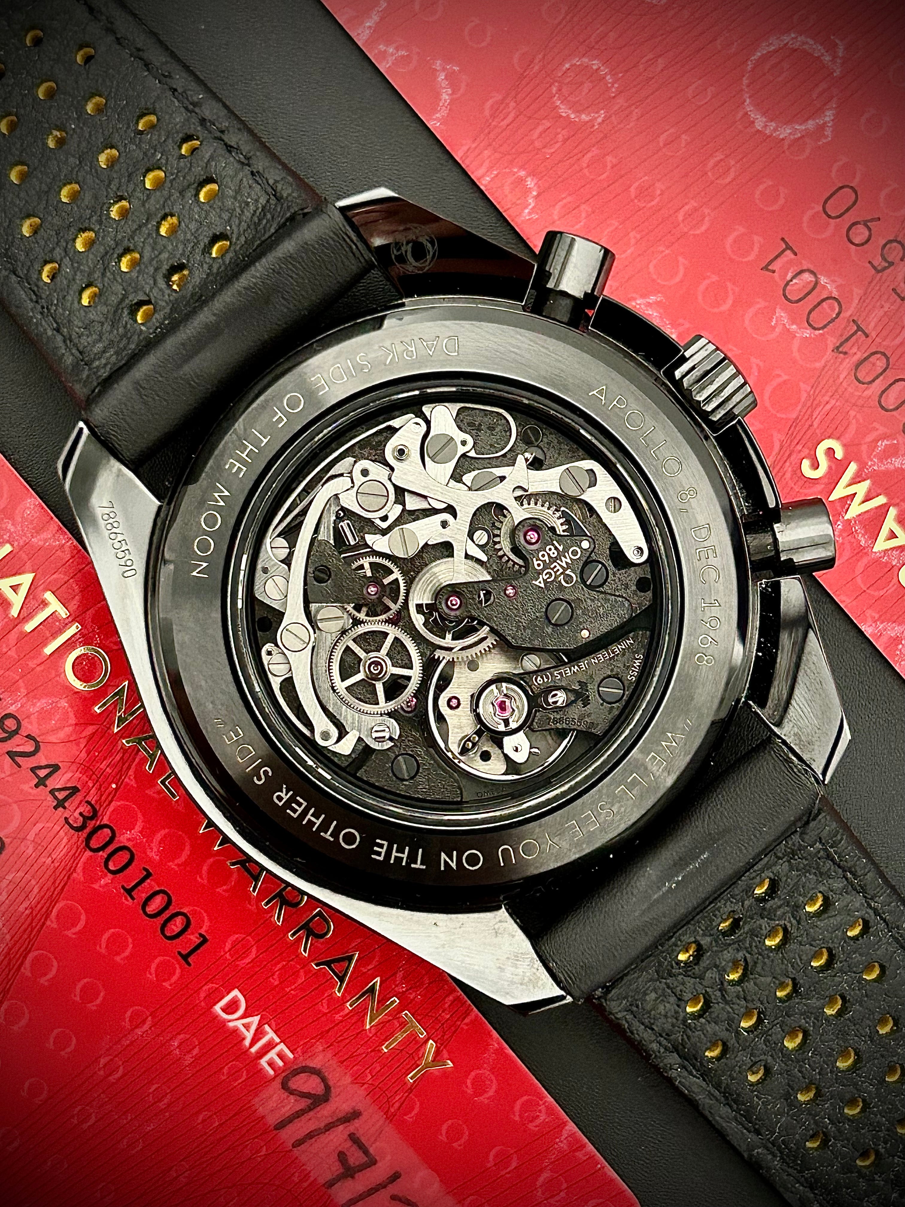 2020 OMEGA SPEEDMASTER APOLLO 8 DARK SIDE OF THE MOON, FULL SET, INC GST