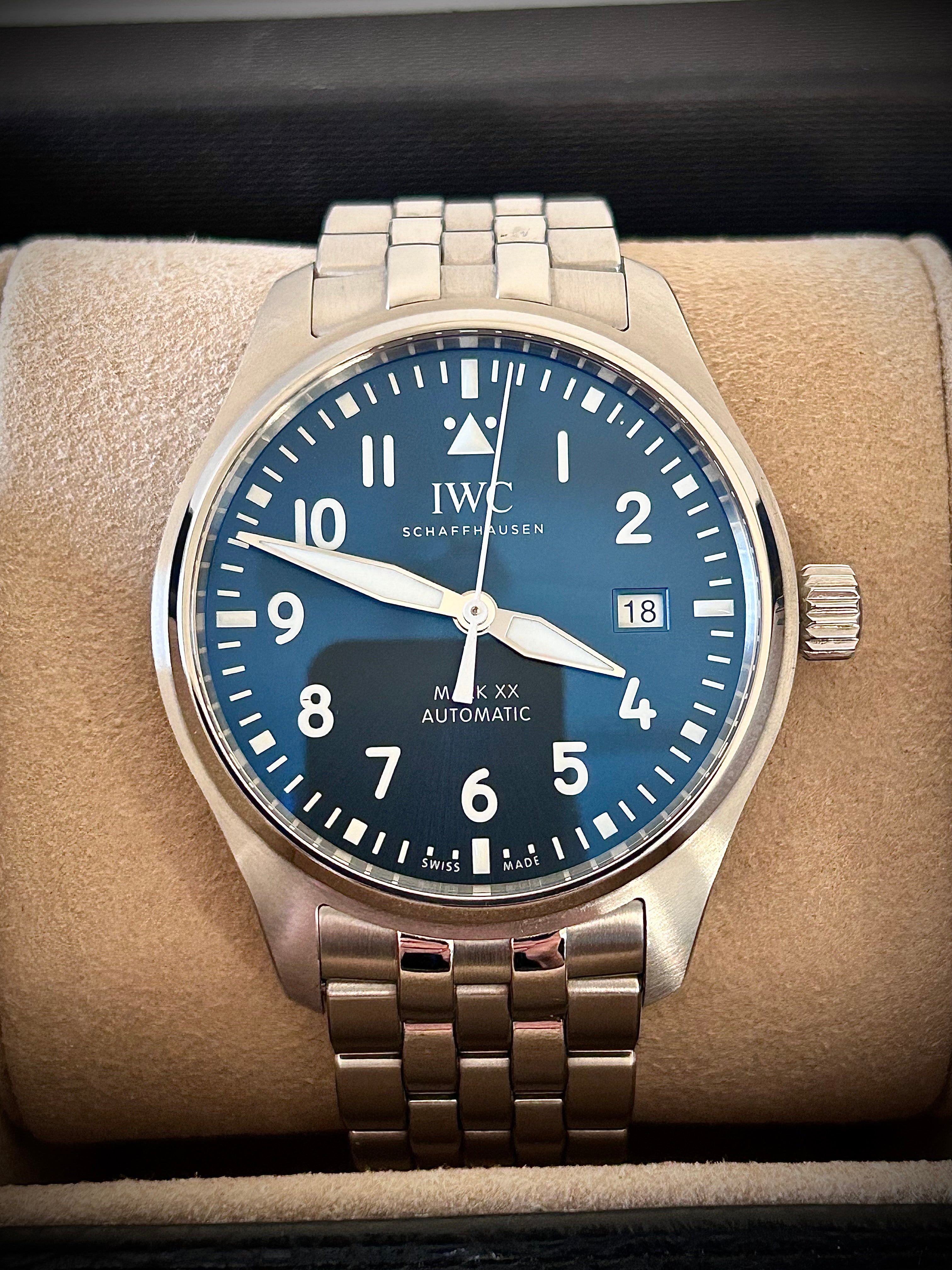 2024 IWC PILOT’S WATCH MARK XX, BLUE DIAL, IW328204, FULL SET, INC GST