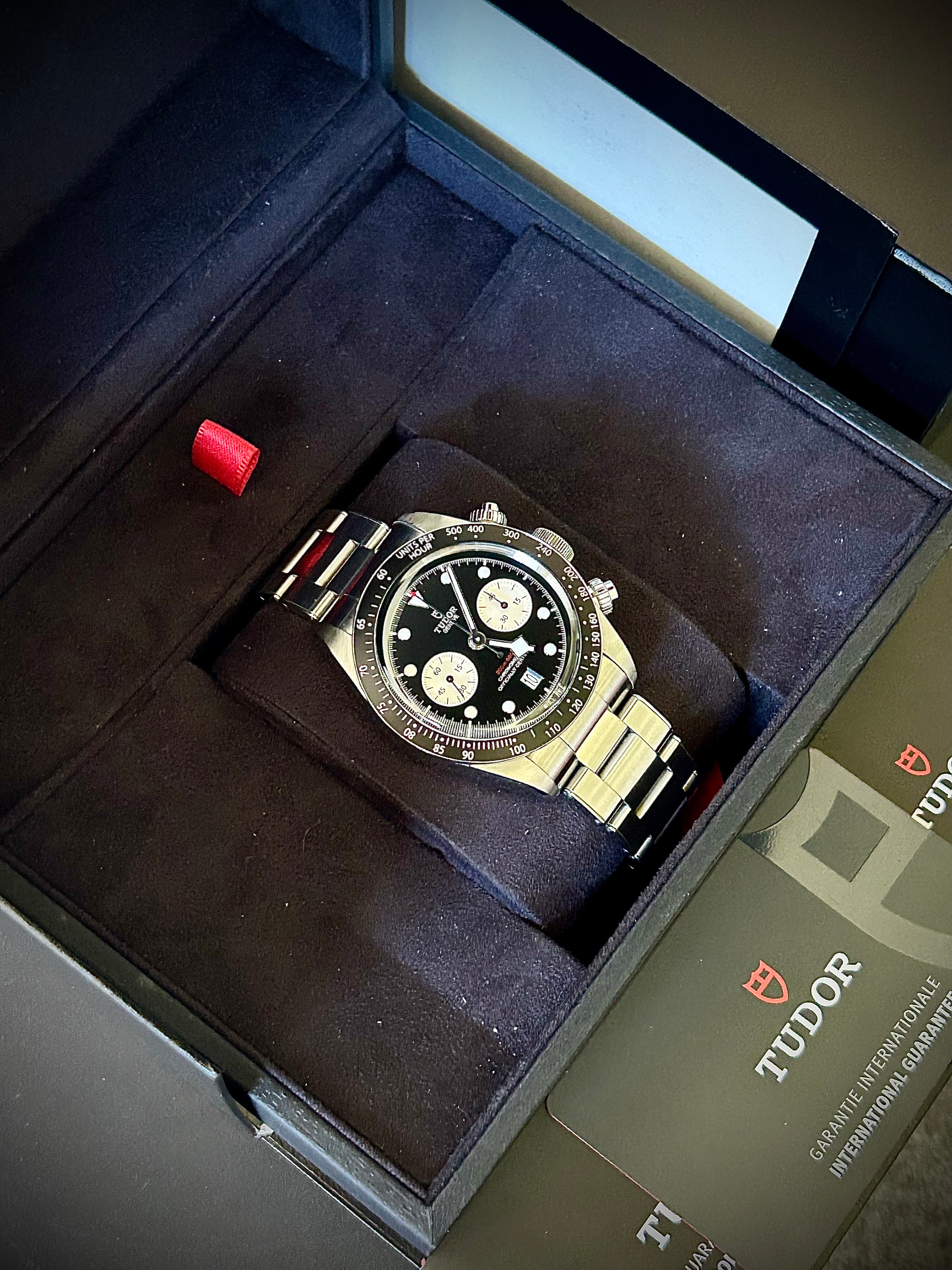 2021 TUDOR BLACK CHRONO REVERSE PANDA, FULL SET, INC GST