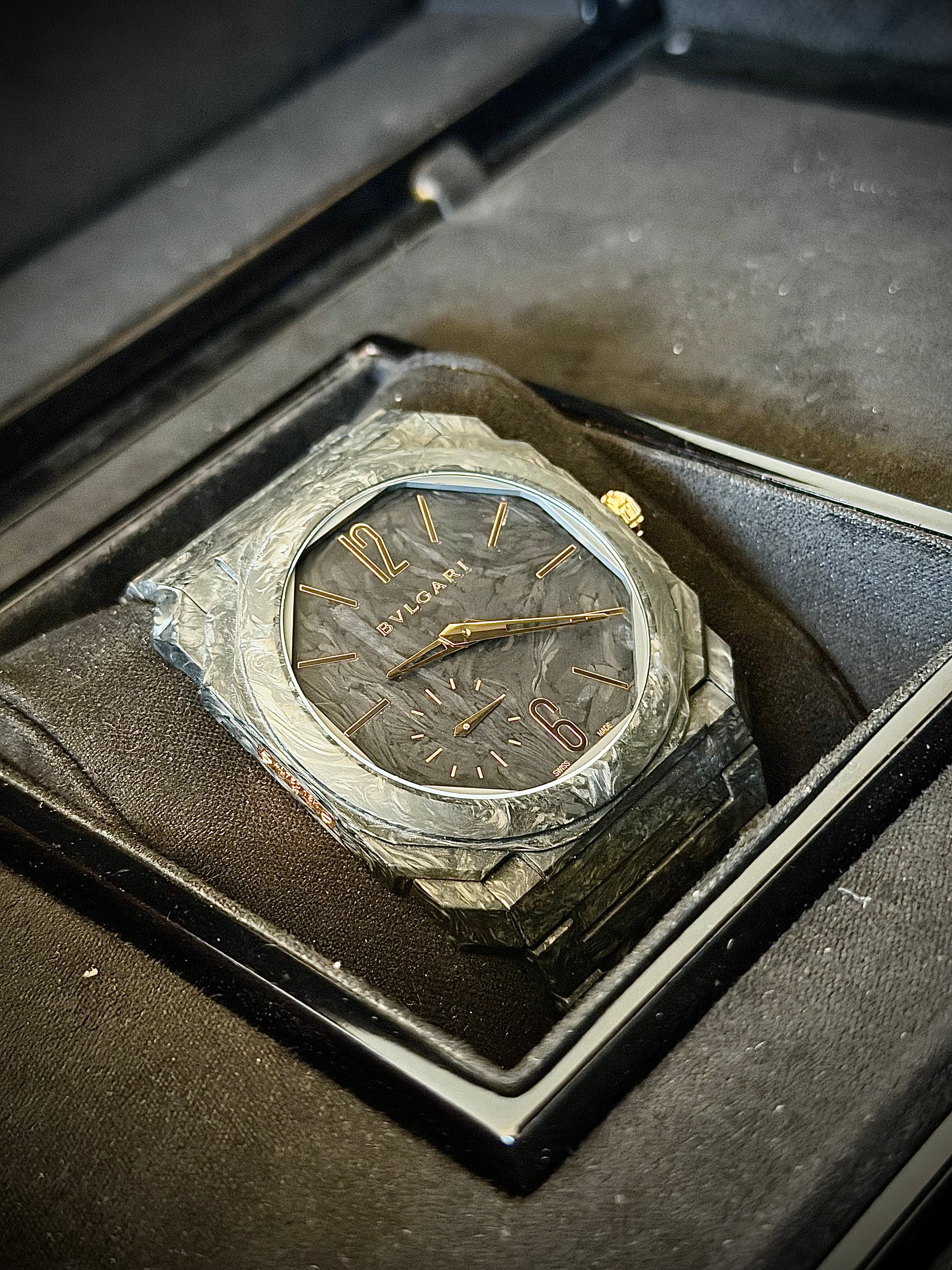 2023 BVLGARI OCTO FINISSIMO CARBON GOLD, 103779, FULL SET, INC GST