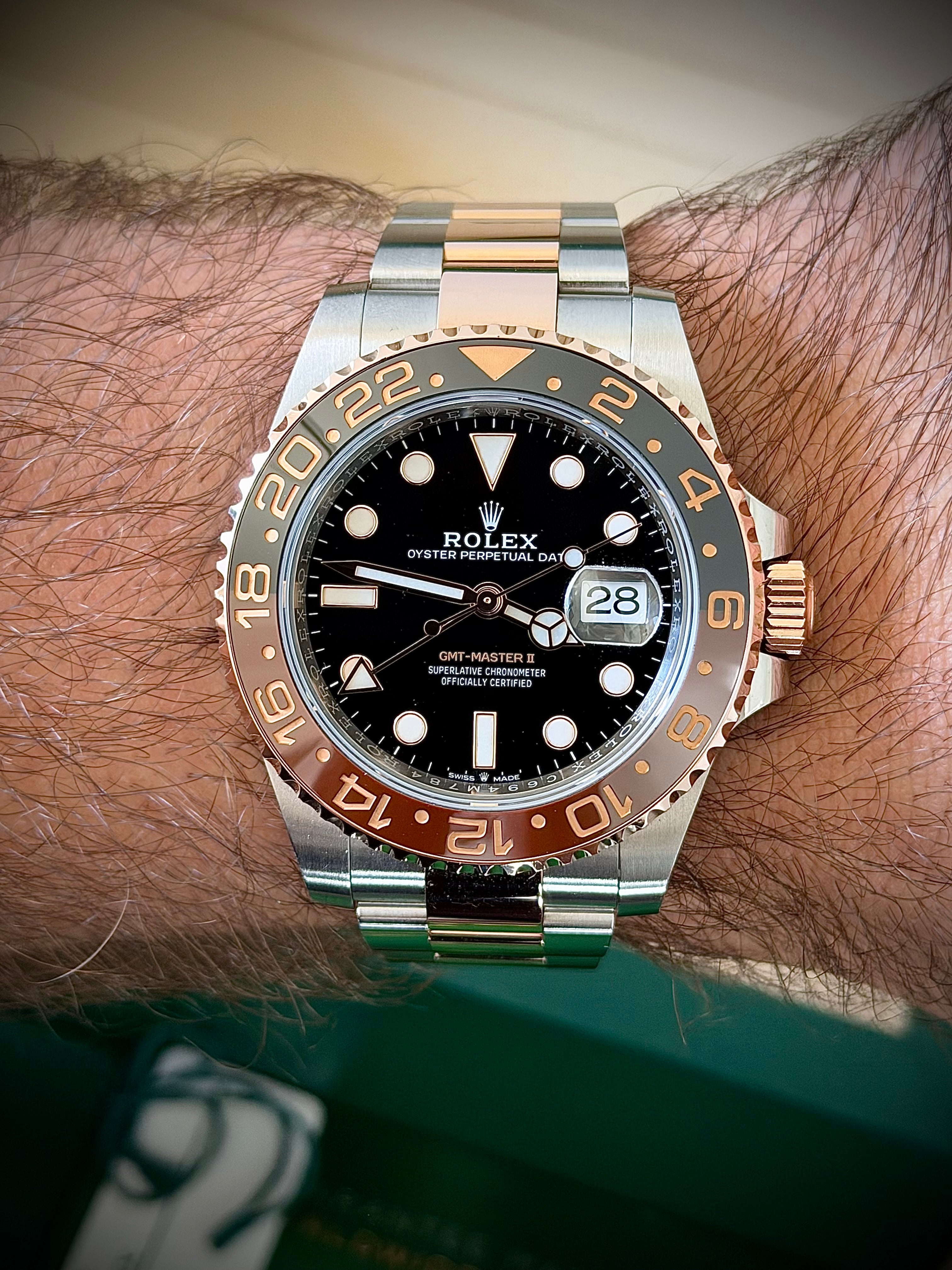 2018 ROLEX GMT MASTER II, ROOTBEER, 126711CHNR, FULL SET, INC GST