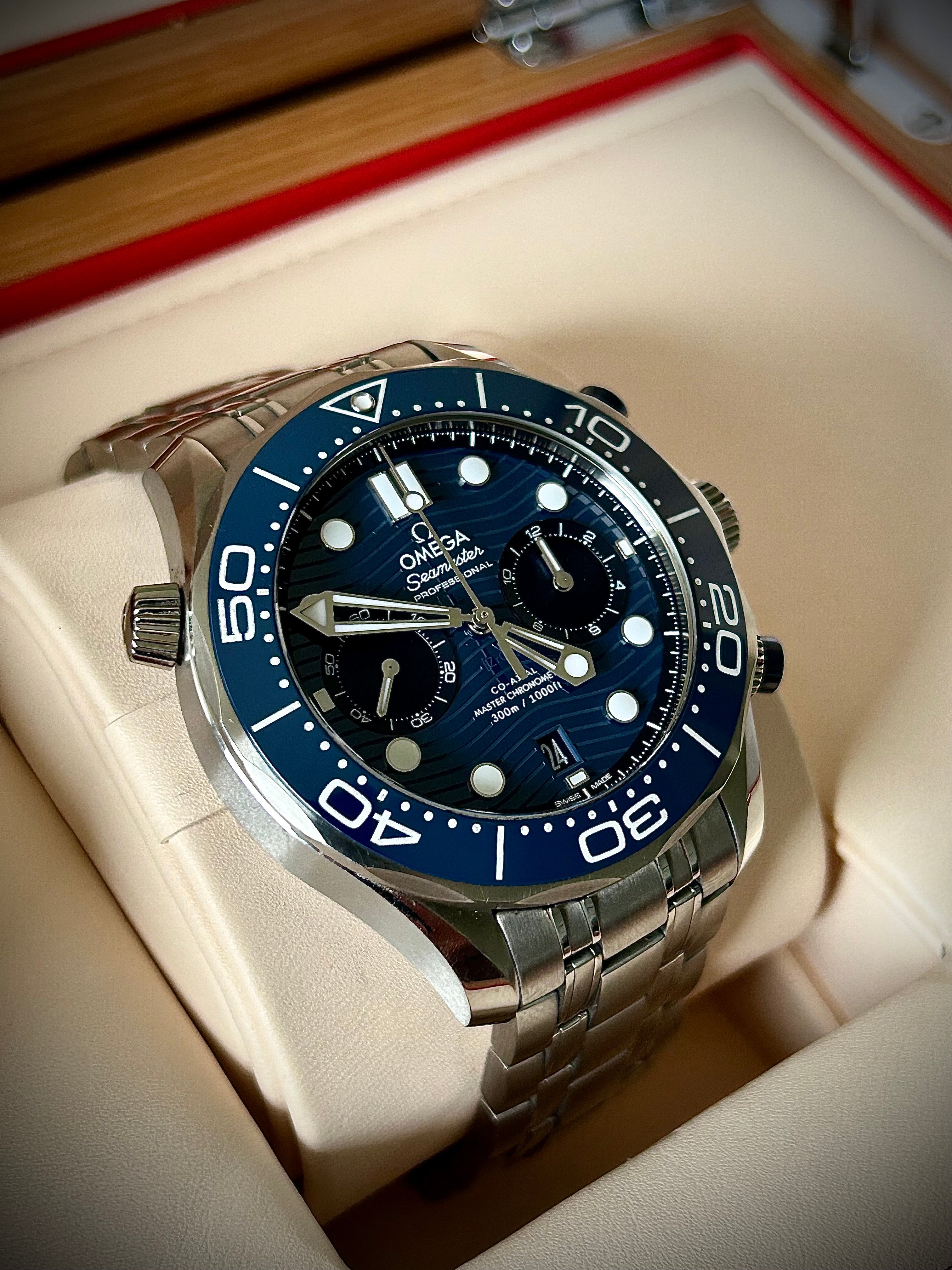 2021 OMEGA SEAMASTER CHRONOGRAPH 300M, 44MM, FULL SET, INC GST