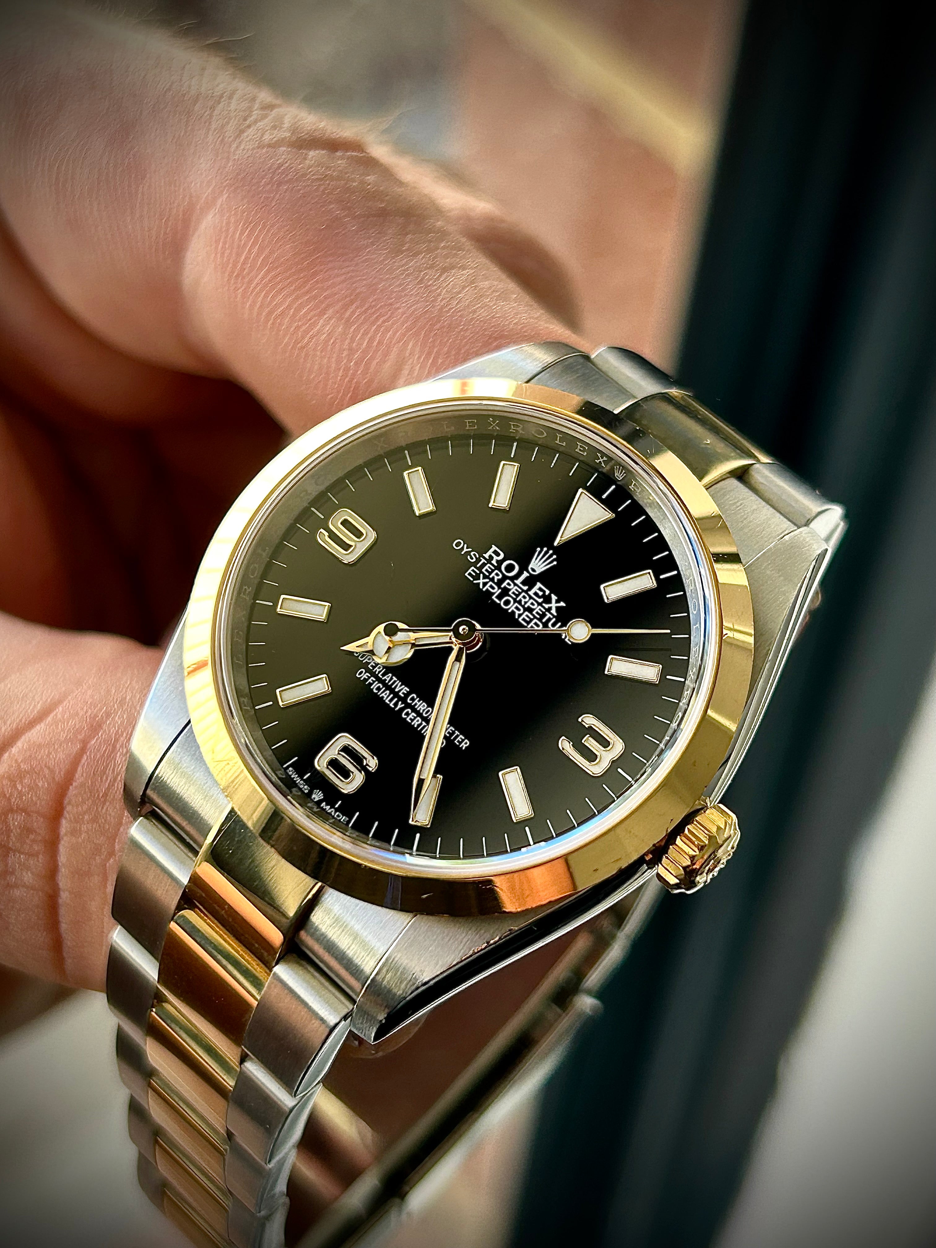 2024 ROLEX EXPLORER 36 TWO TONE, 124273, FULL SET, INC GST