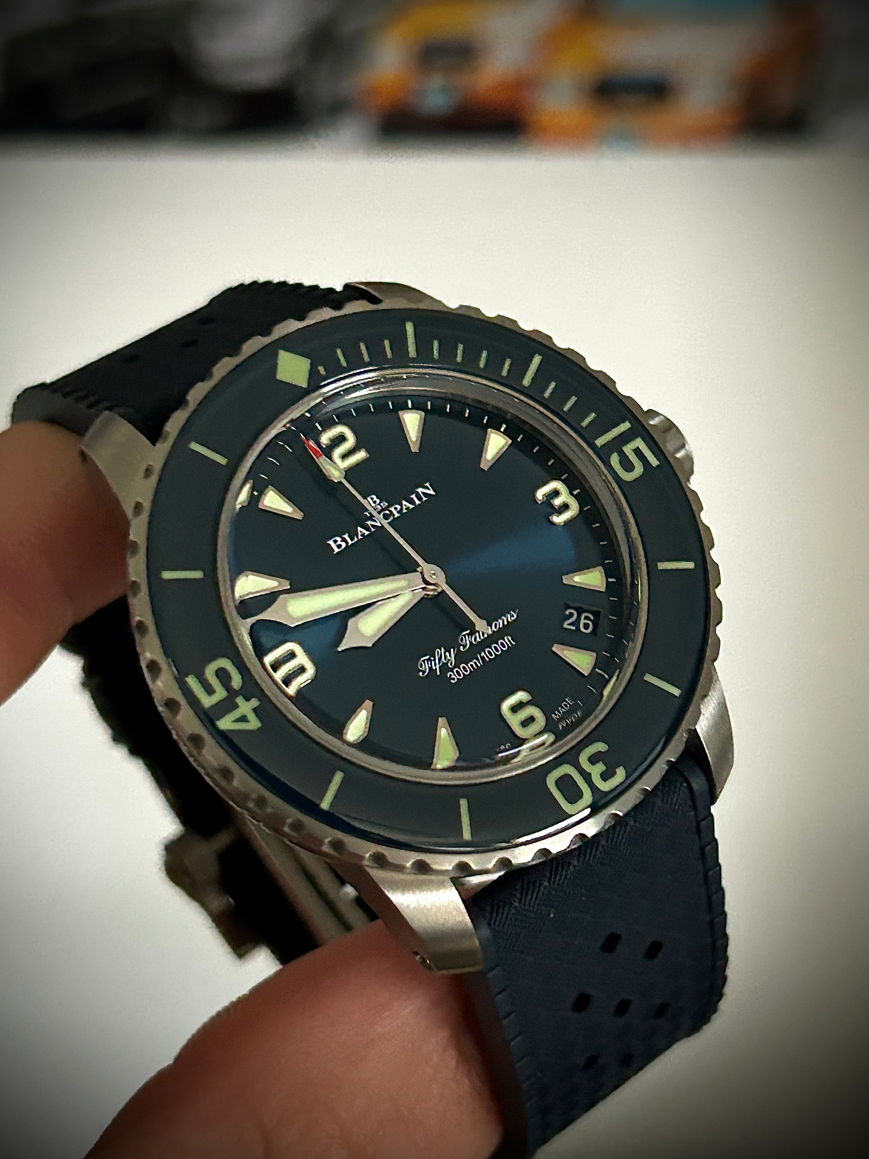 2025 BLANCPAIN FIFTY FATHOMS BATHYSCAPHE, 5010 12B40 O64B, BLUE DIAL, FULL SET, INC GST