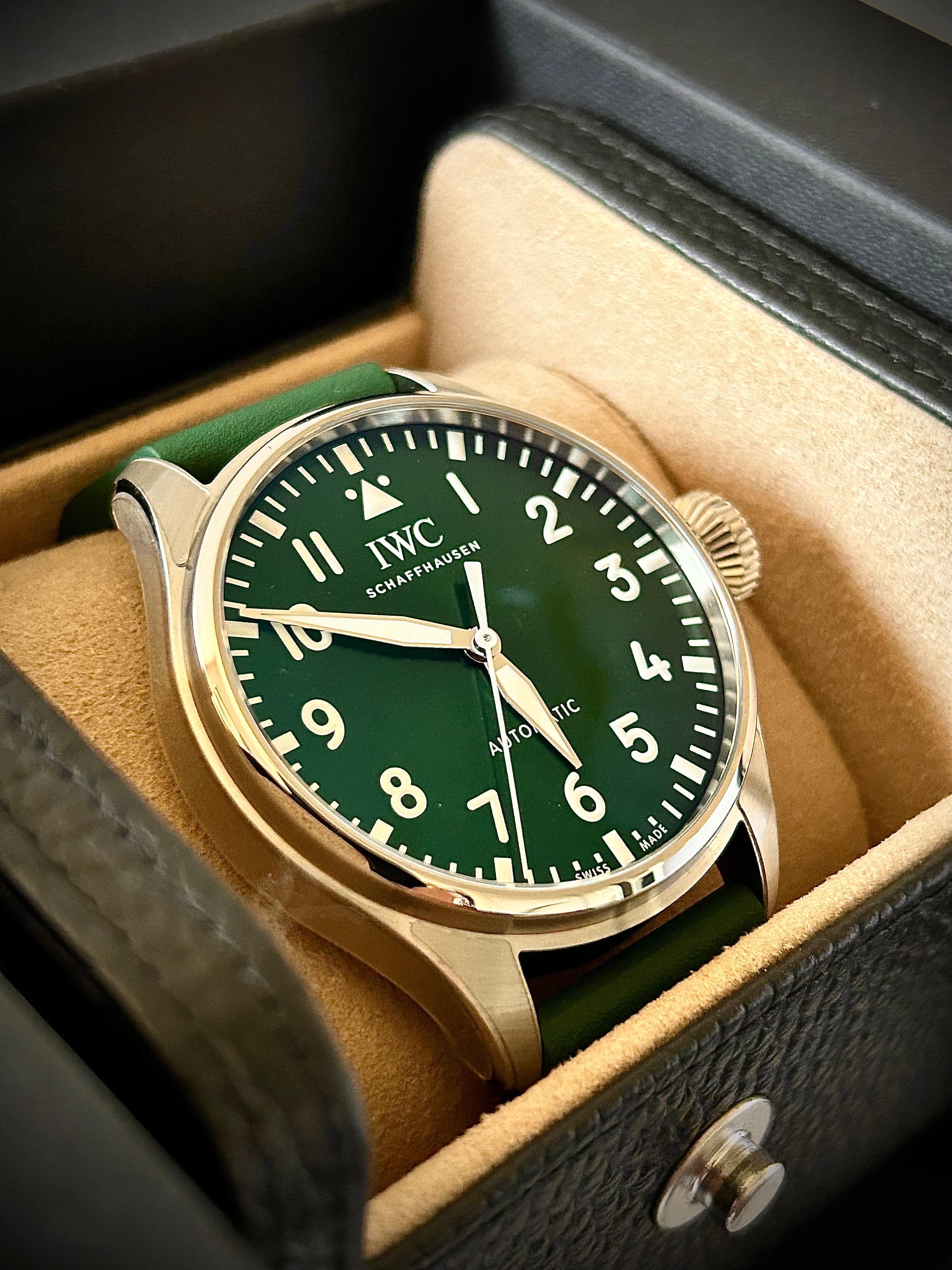 2022 IWC BIG PILOTS WATCH 43, GREEN DIAL, IW329306, FULL SET, INC GST