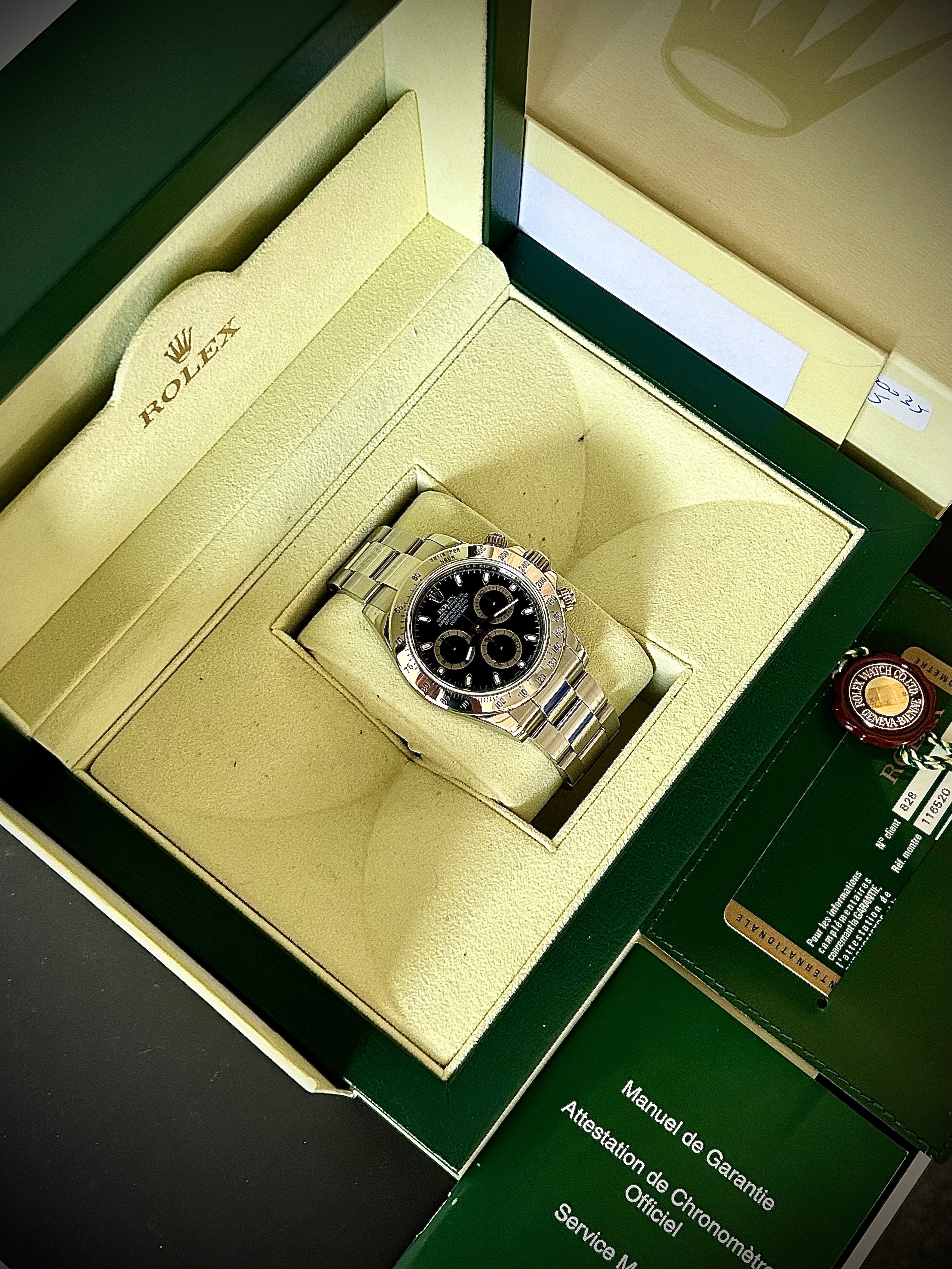2009 ROLEX DAYTONA 116520, BOX AND PAPERS, INC GST