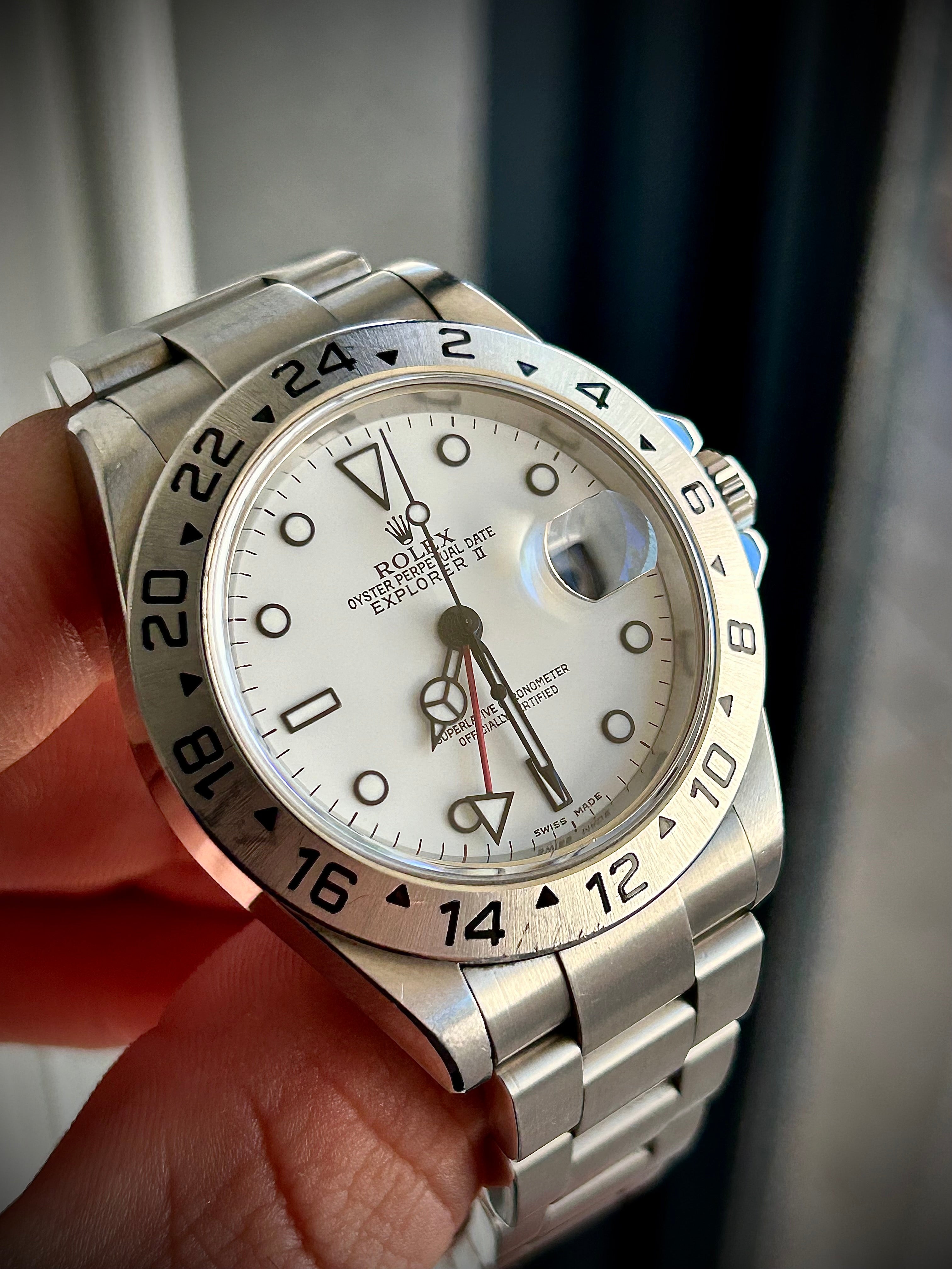 2007 ROLEX EXPLORER II “POLAR” 16570, BOX AND PAPERS, WITH RSC INC GST