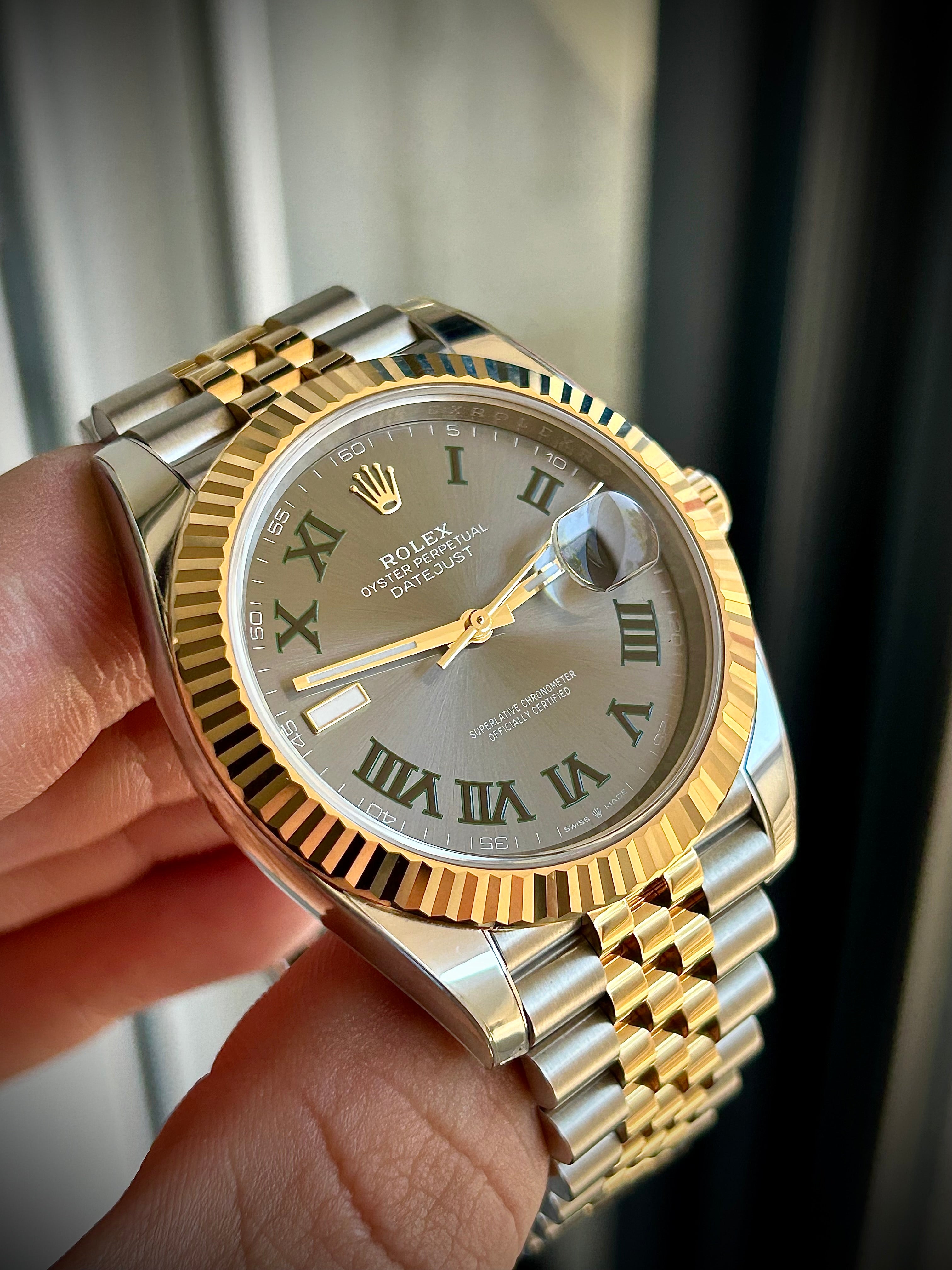 2024 ROLEX DATEJUST 41, WIMBLEDON DIAL, 126333, FULL SET, INC GST