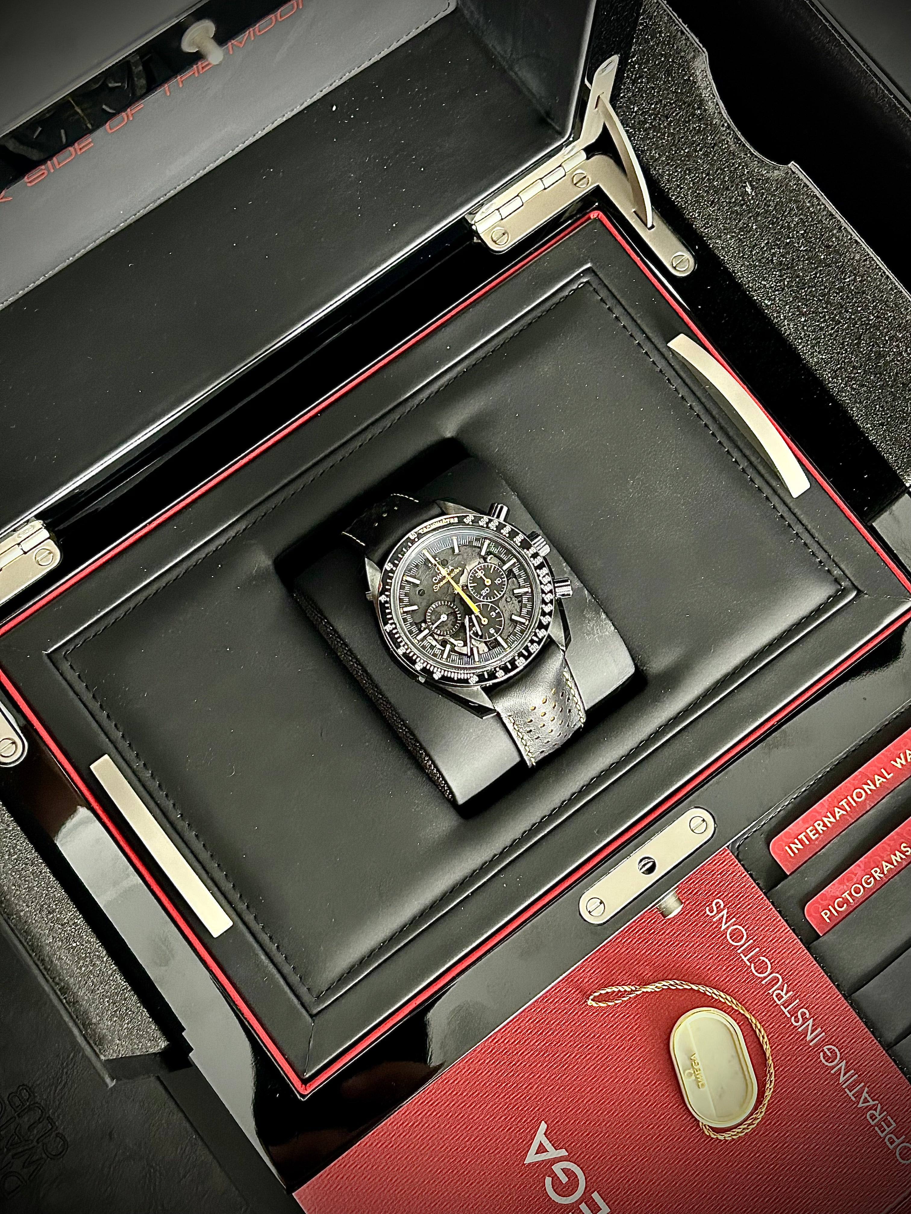 2020 OMEGA SPEEDMASTER APOLLO 8 DARK SIDE OF THE MOON, FULL SET, INC GST