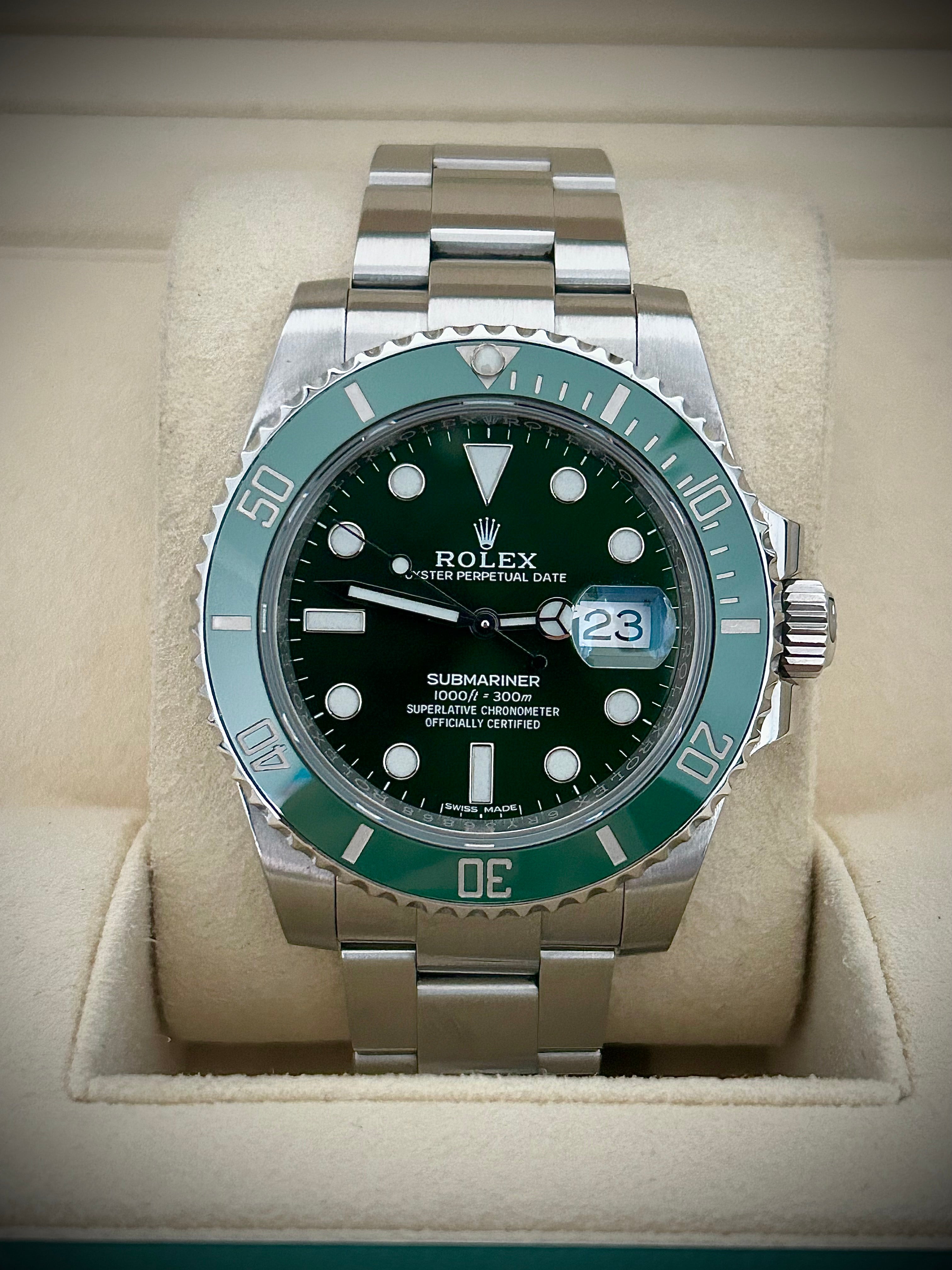 2019 ROLEX SUBMARINER DATE 116610LV, HULK, FULL SET, INC GST