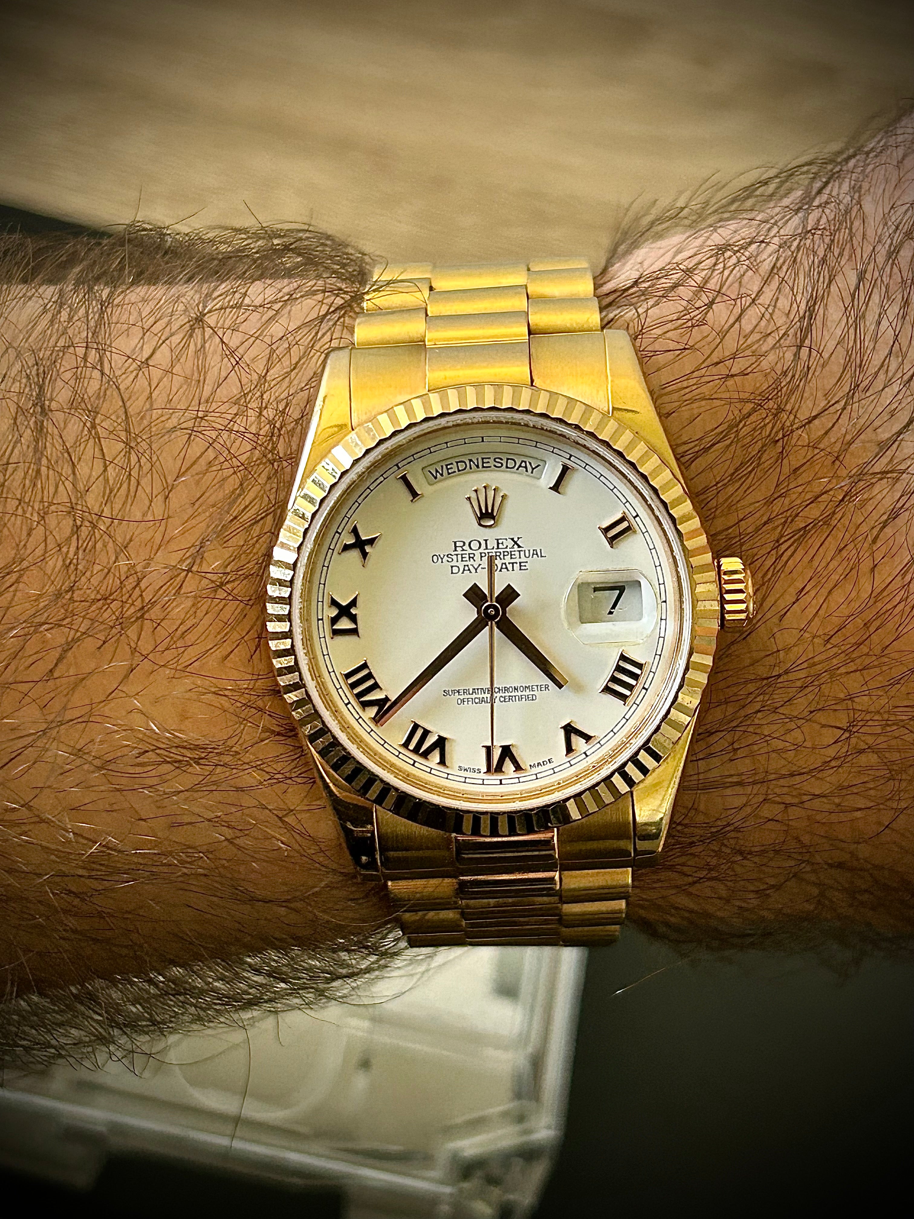 2008 ROLEX DAY-DATE 36, 118235, ROSE GOLD, WATCH ONLY, INC GST