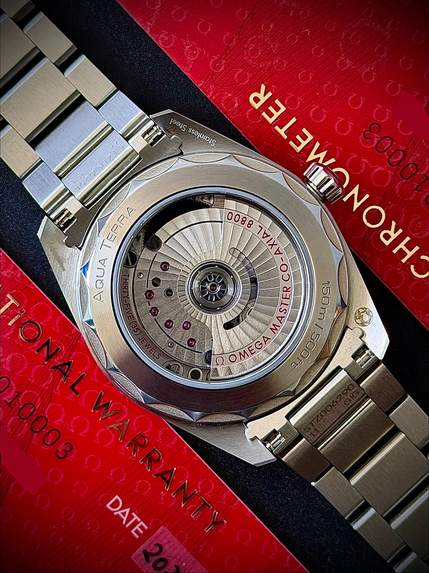 2025 OMEGA AQUA TERRA 150M 38, GREEN DIAL, FULL SET, INC GST