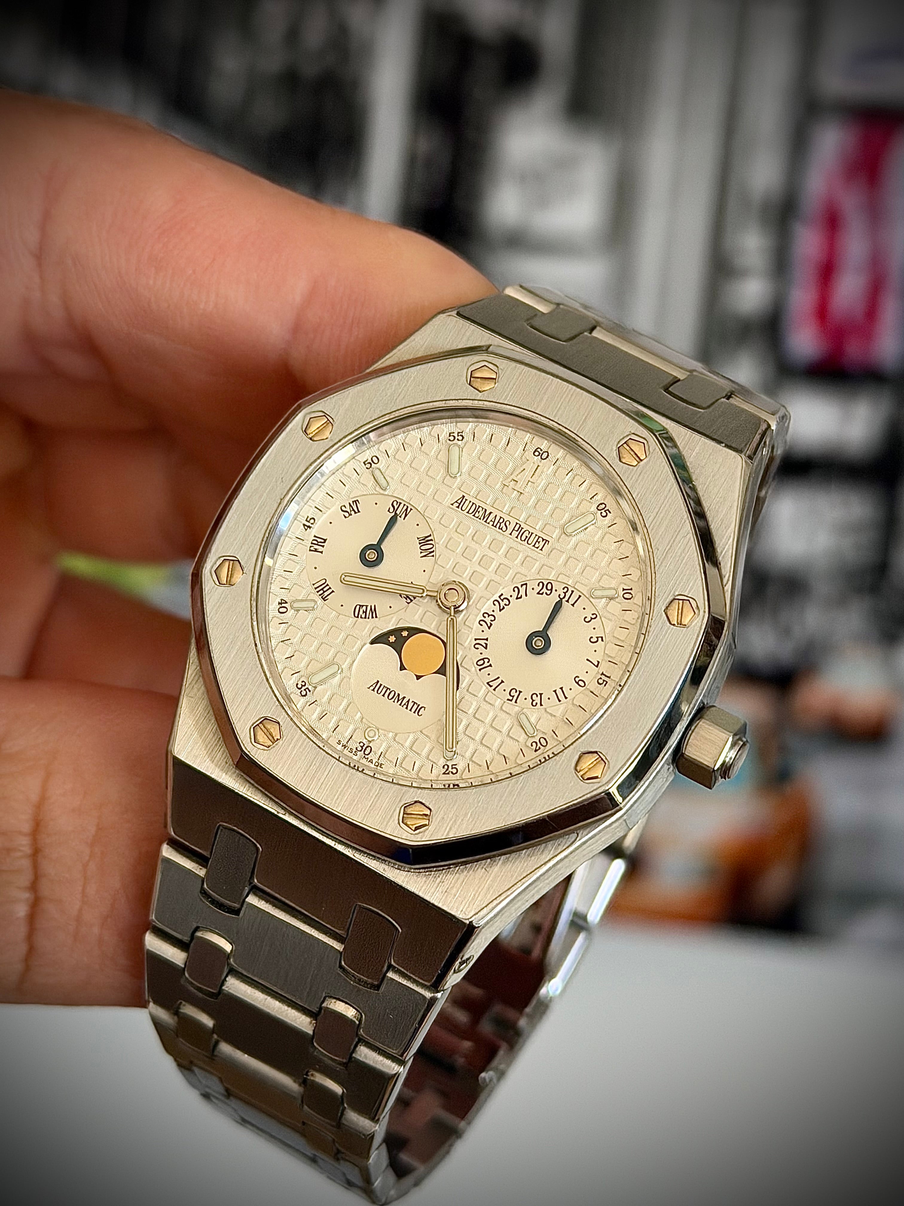 CIRCA 2004 AUDEMARS PIGUET ROYAL OAK 36MM MOONPHASE MK2, 25594ST, WATCH ONLY, INC GST