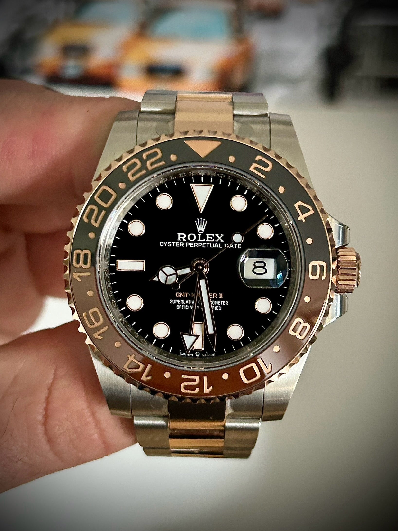 2022 ROLEX GMT MASTER II, ROOTBEER, 126711CHNR, FULL SET, INC GST