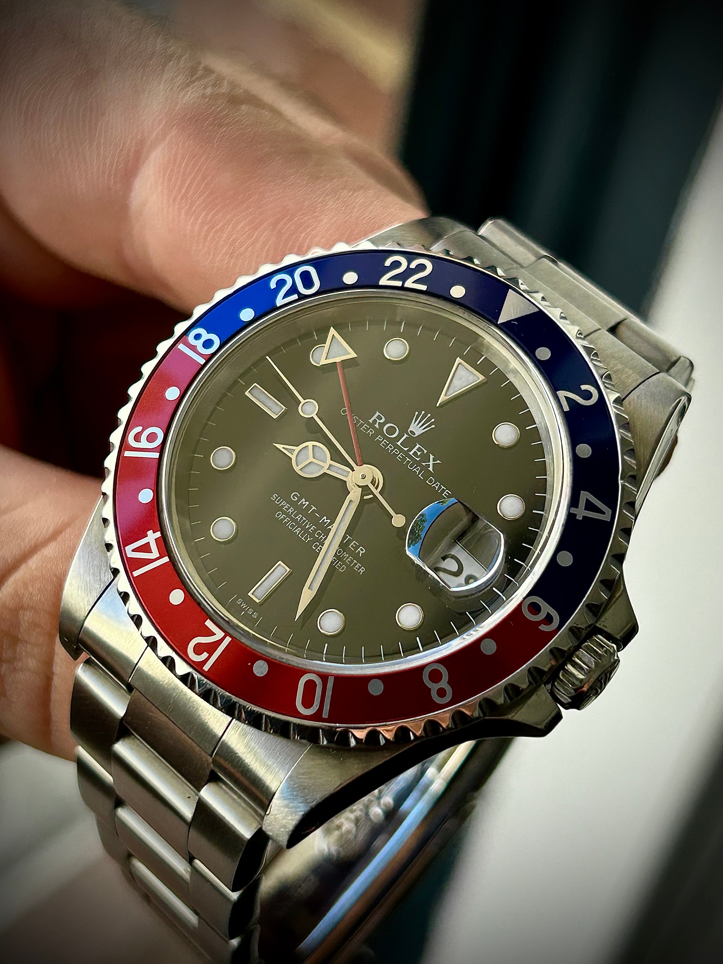 1999 ROLEX GMT MASTER, PEPSI, 16700, WATCH AND BOX, INC GST