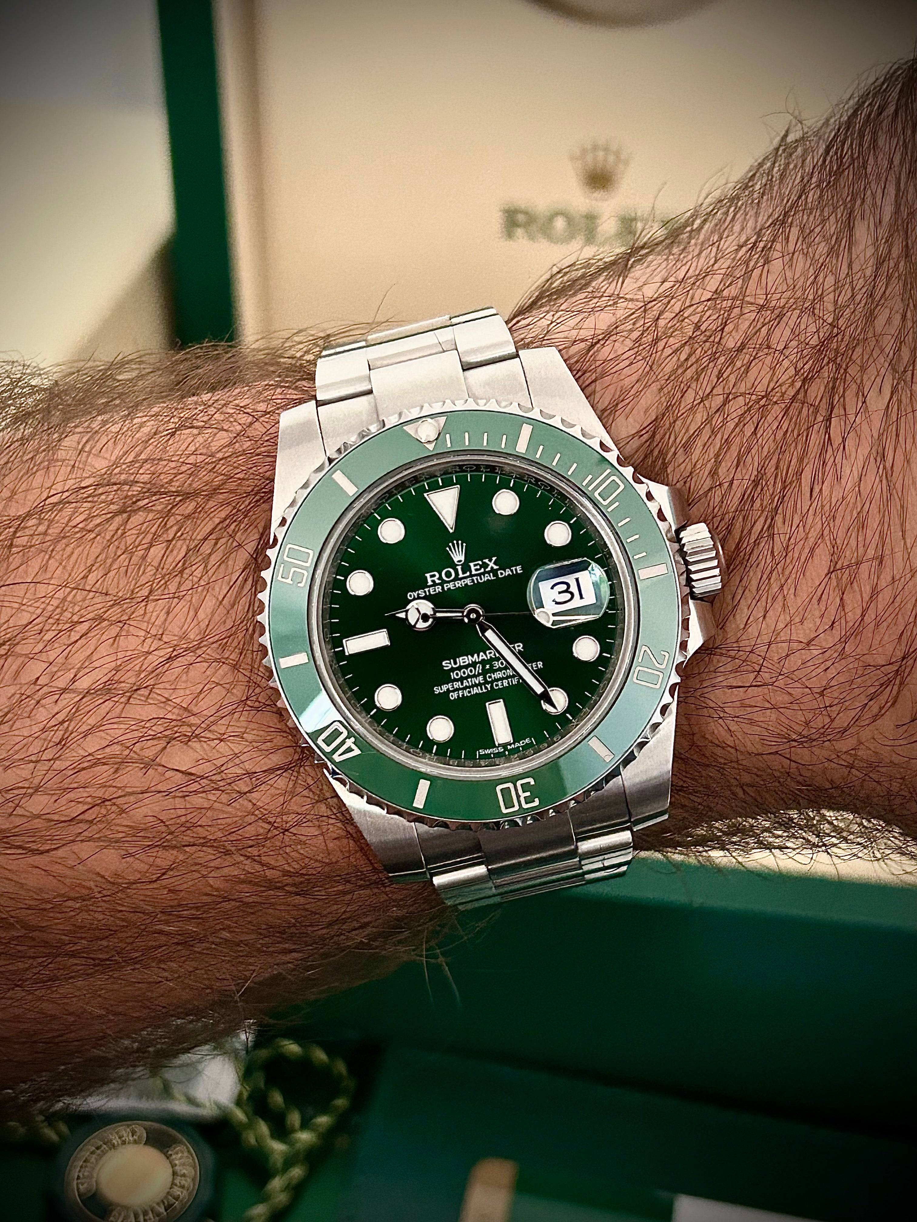 2018 ROLEX SUBMARINER DATE 116610LV, HULK, FULL SET, INC GST