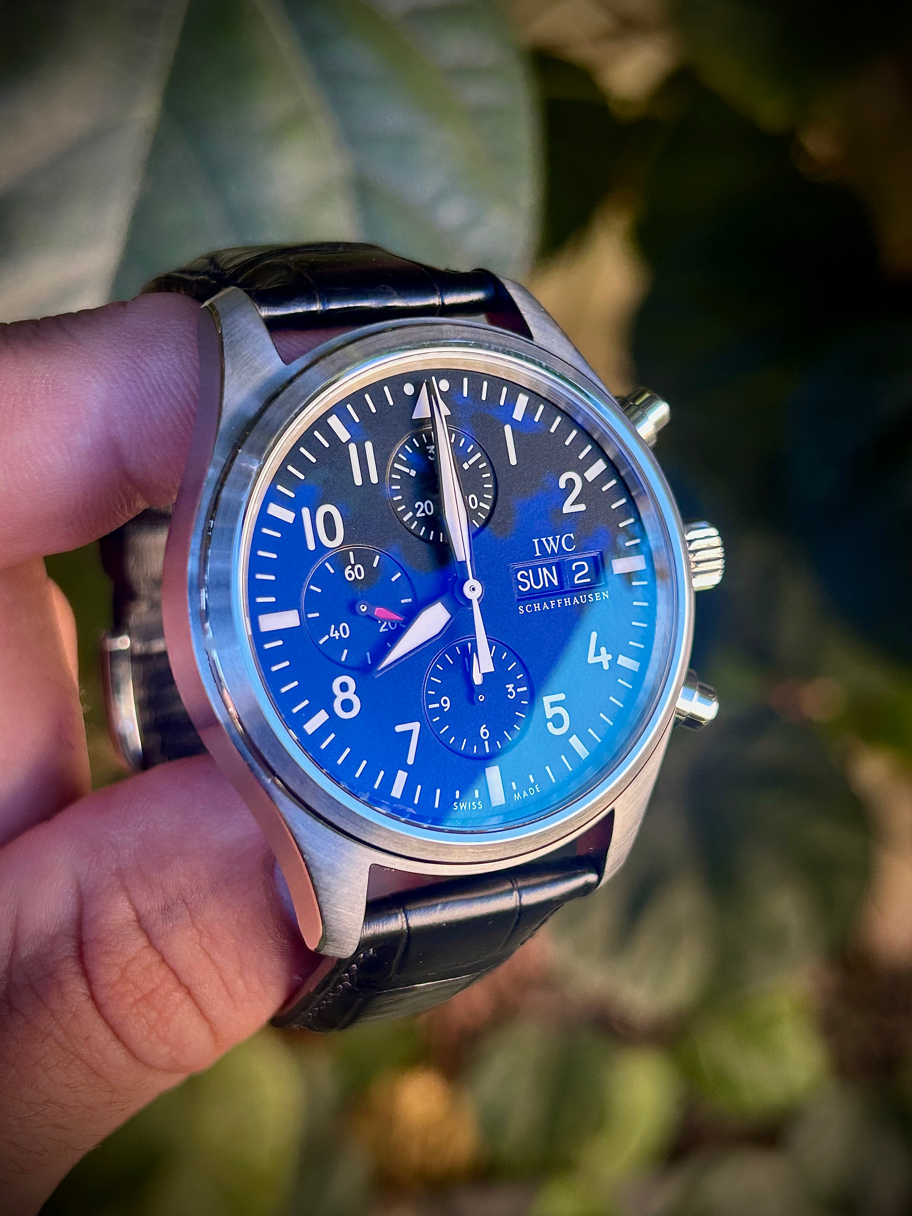 IWC PILOTS CHRONOGRAPH, 371701, WATCH ONLY