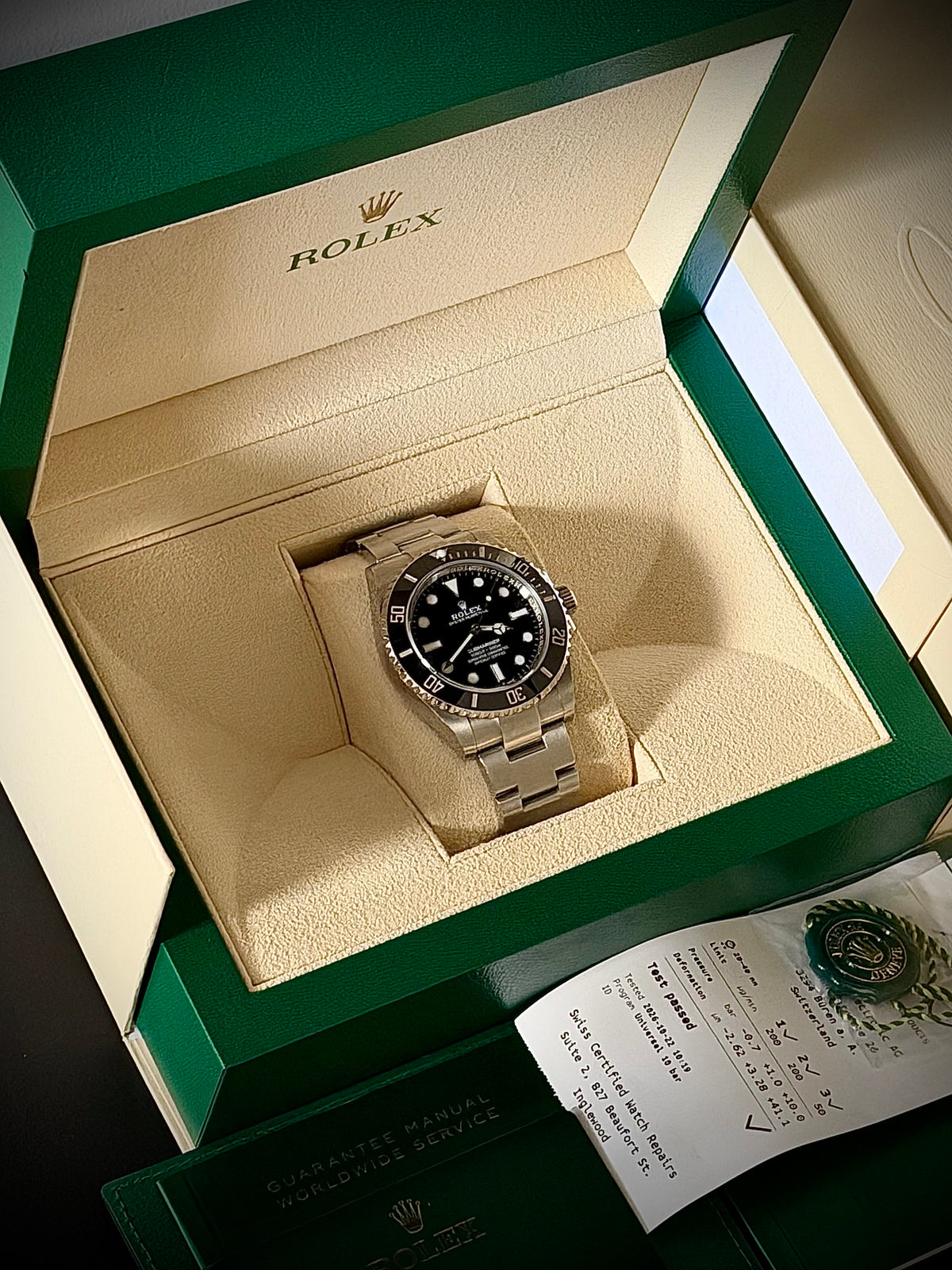 2022 ROLEX SUBMARINER, 124060, NO DATE, FULL SET, NEAR MINT CONDITION, INC GST