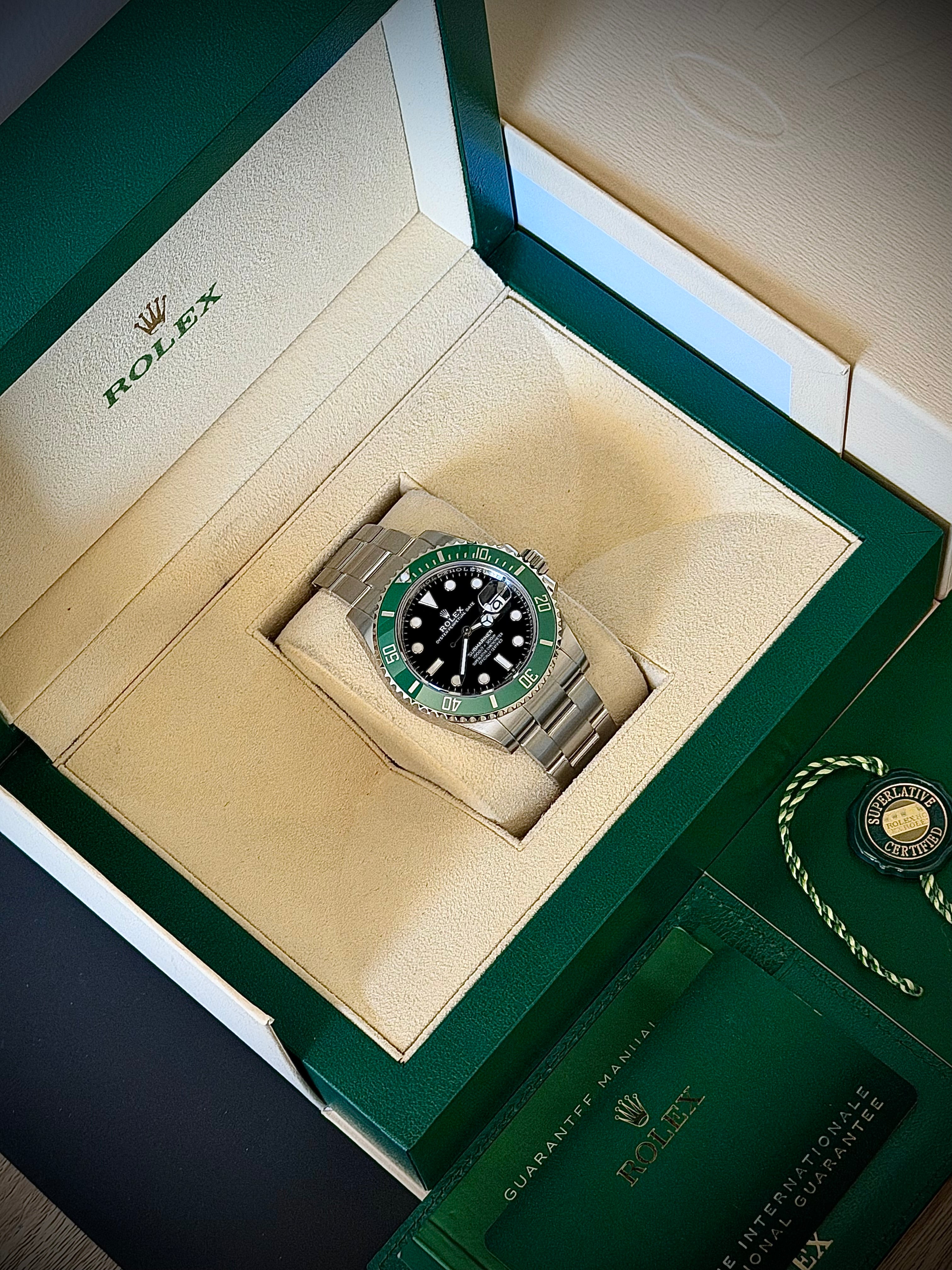 2022 ROLEX SUBMARINER DATE, STARBUCKS, MINT FULLY STICKERED, 126610LV, STARBUCKS, FULL SET, INC GST