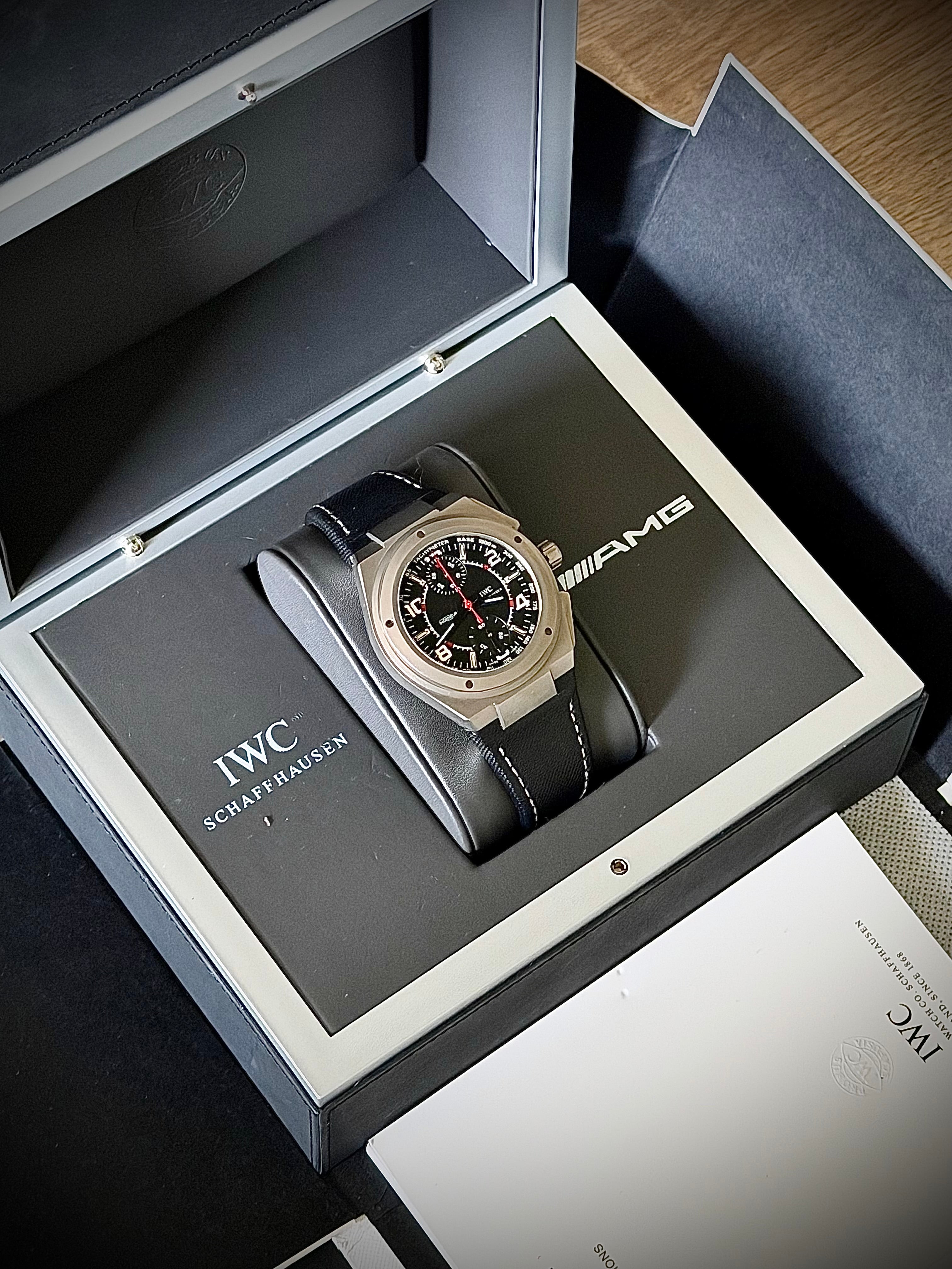 IWC INGENIEUR CHRONOGRAPH AMG TITANIUM, IW372503, BOX & BOOKLETS, INC GST