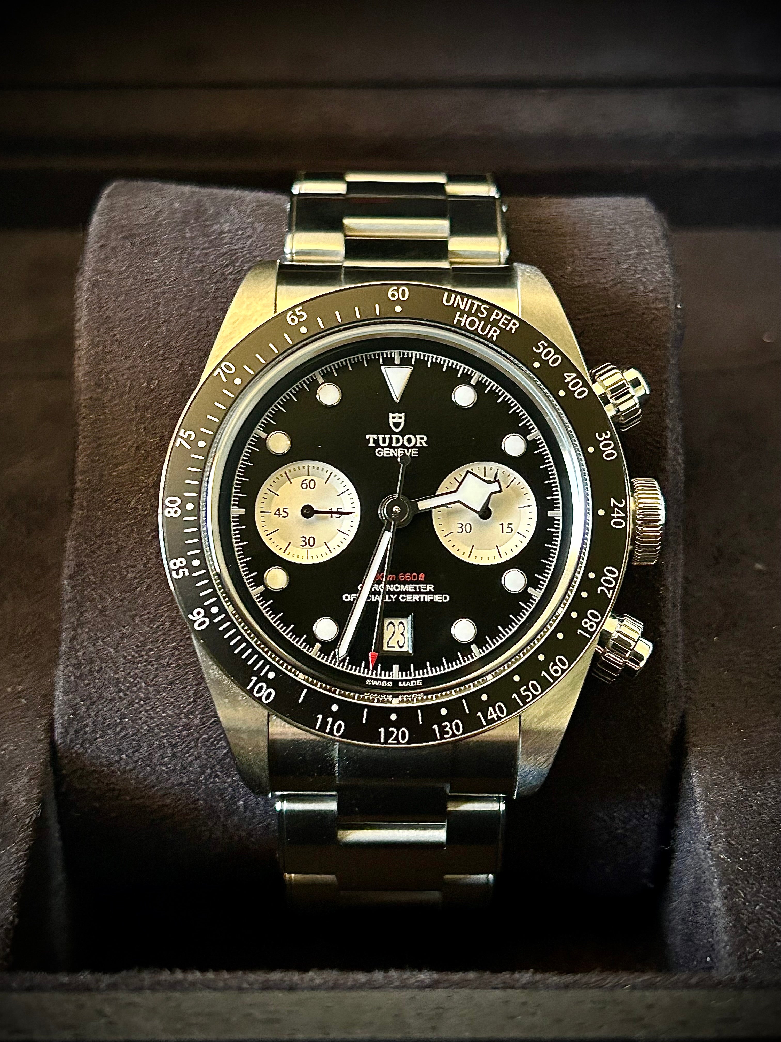 2022 TUDOR BLACK CHRONO REVERSE PANDA, FULL SET, INC GST