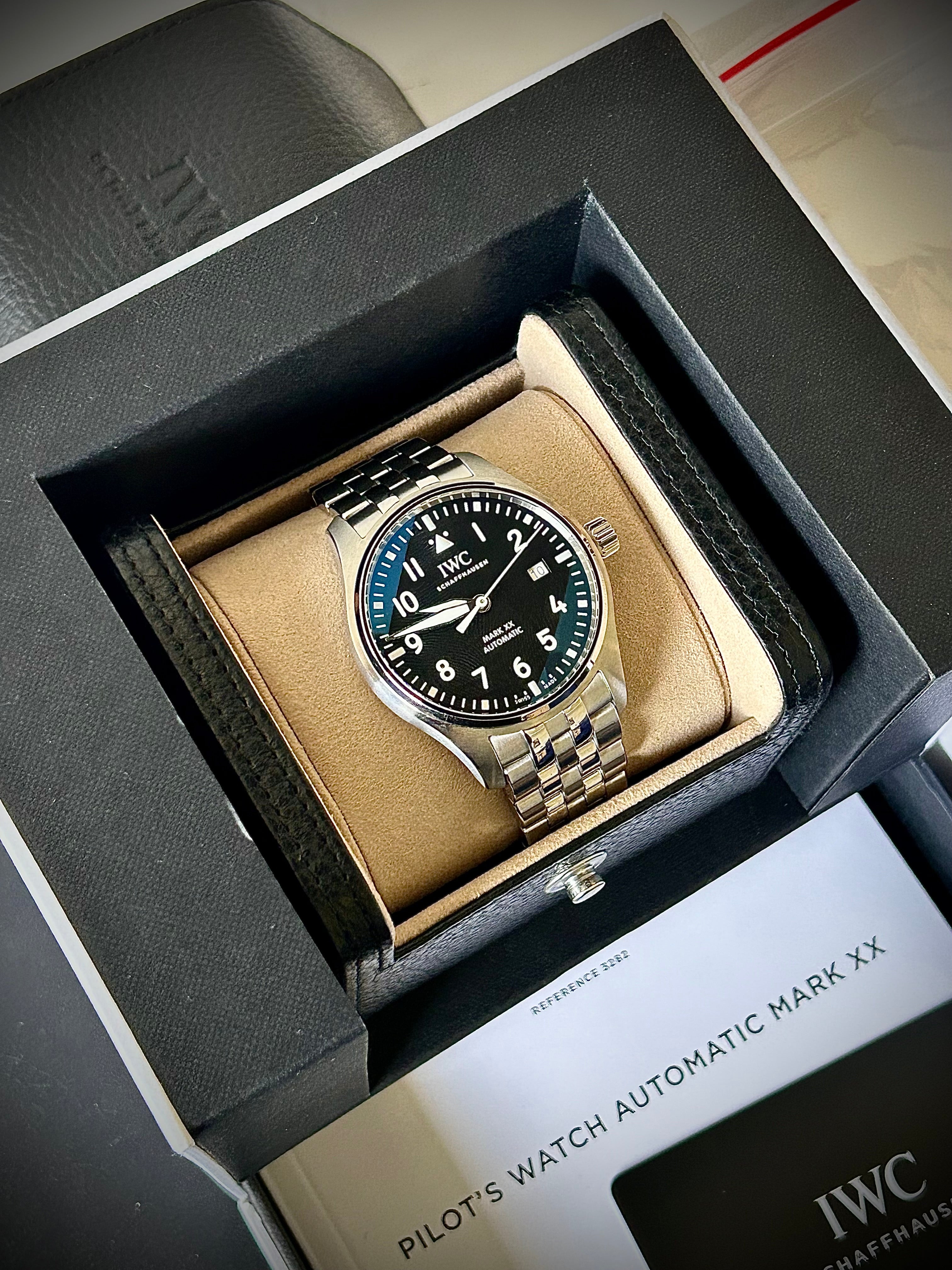 2025 IWC PILOTS WATCH MARK XX, BLACK DIAL, IW328202, FULL SET, INC GST