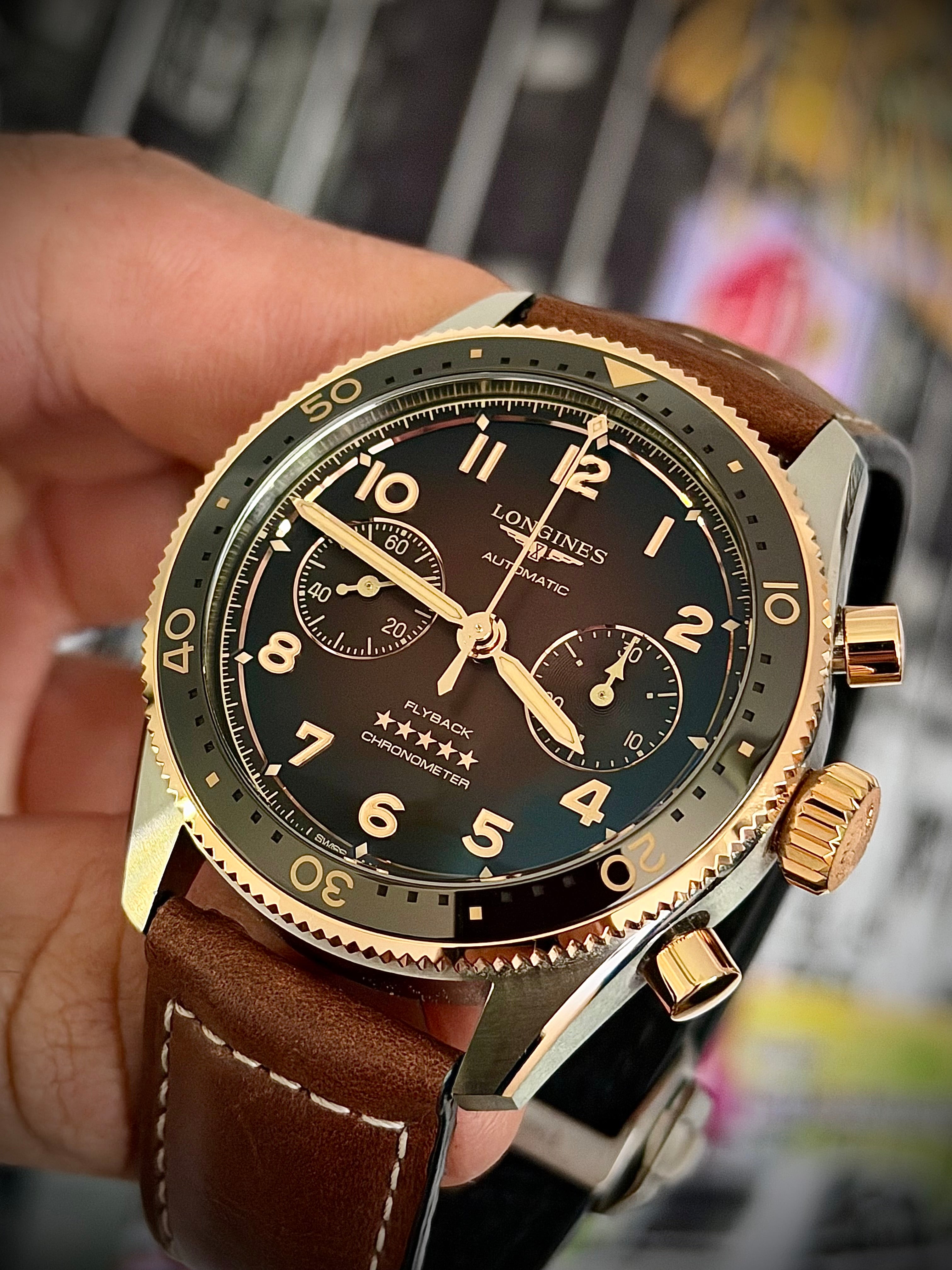 2025 LONGINES SPIRIT FLYBACK CHRONOGRAPH, L3.821.5.59.2, FULL SET, INC GST