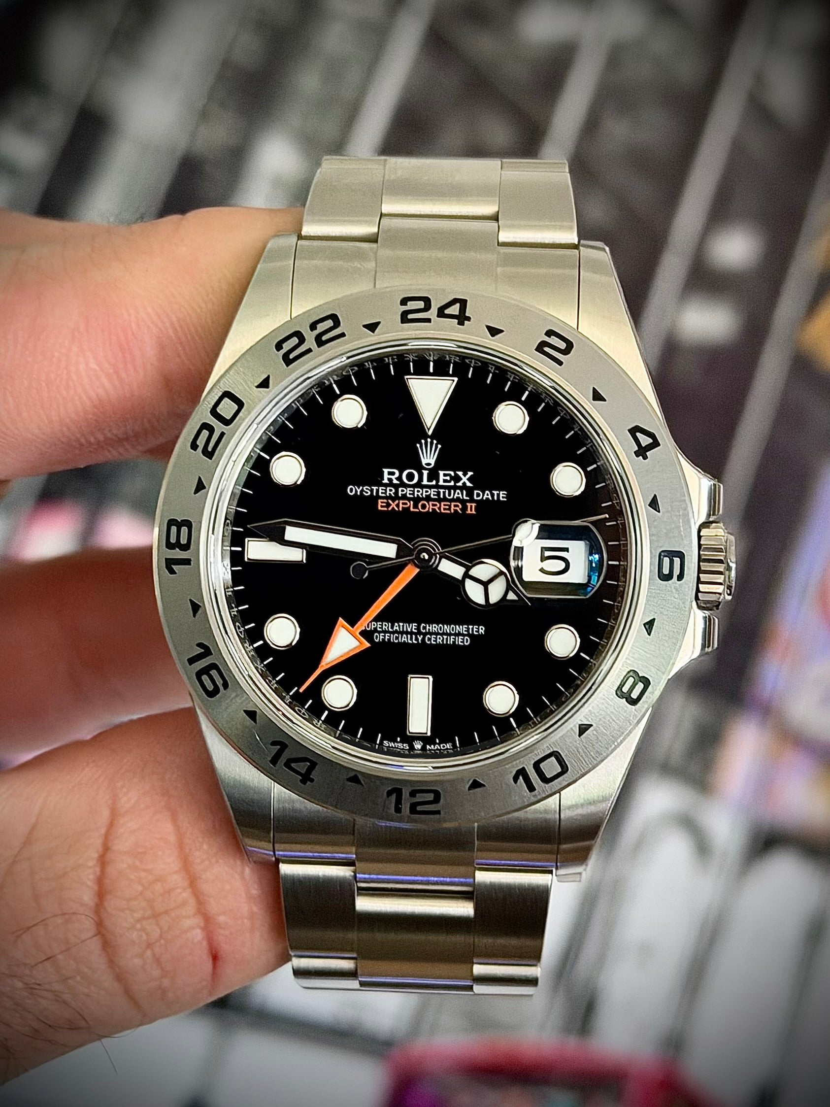 2025 ROLEX EXPLORER II, 226570, BLACK DIAL, FULL SET, INC GST