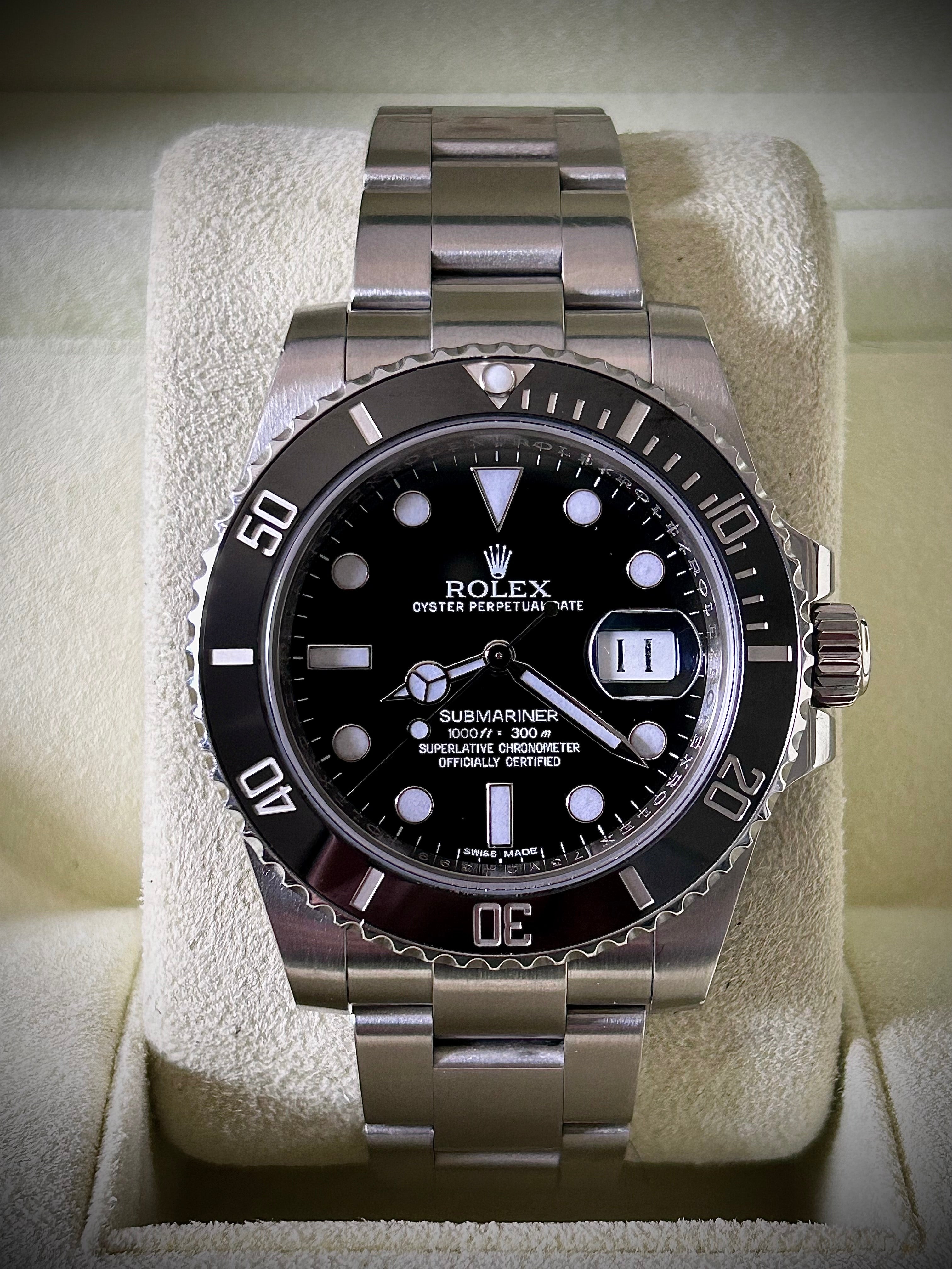 2012 ROLEX SUBMARINER DATE 116610LN, FULLY SERVICED, BOX AND PAPERS, INC GST