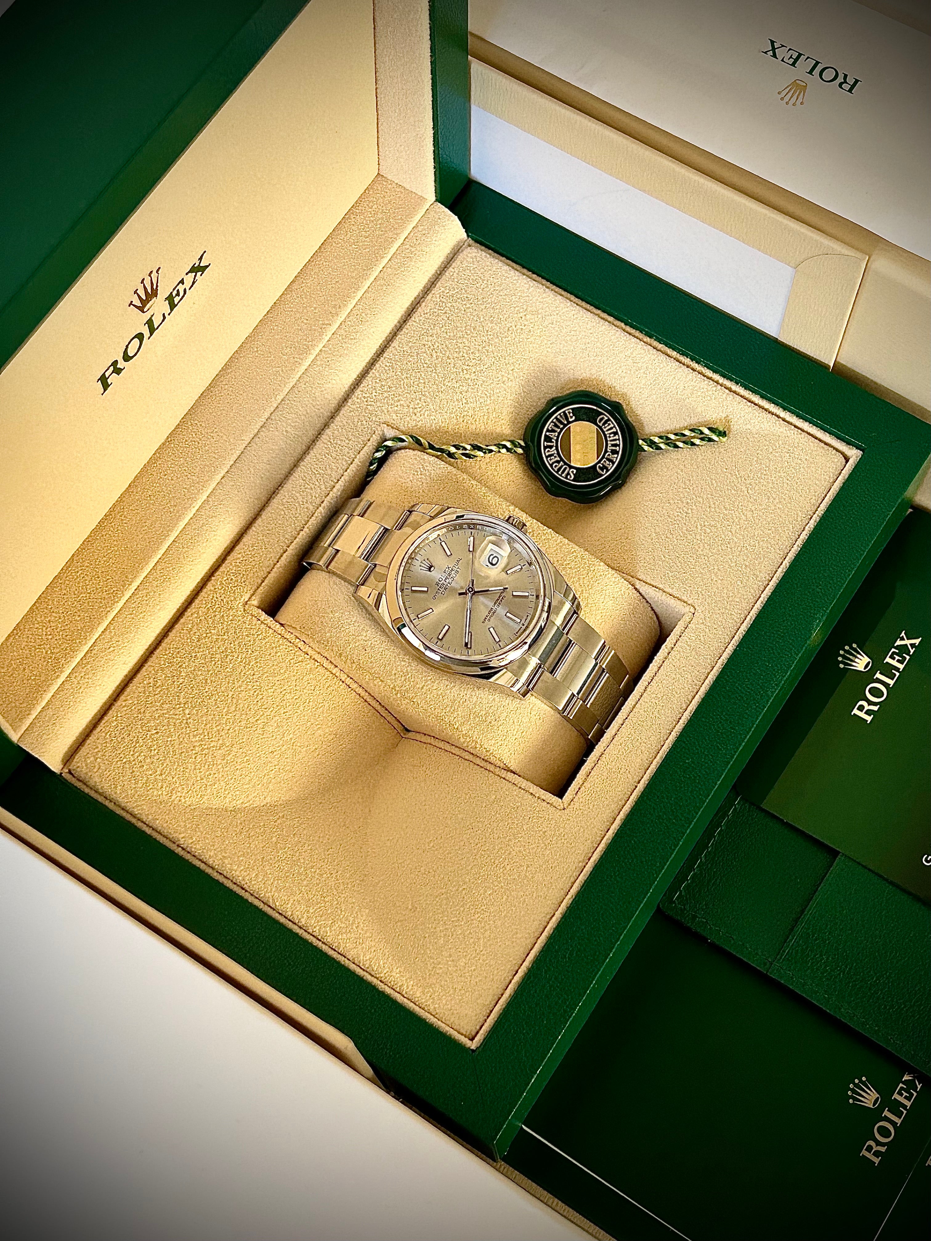 2024 ROLEX DATEJUST 36 SILVER DIAL, BRAND NEW, 126200, FULL SET, INC GST