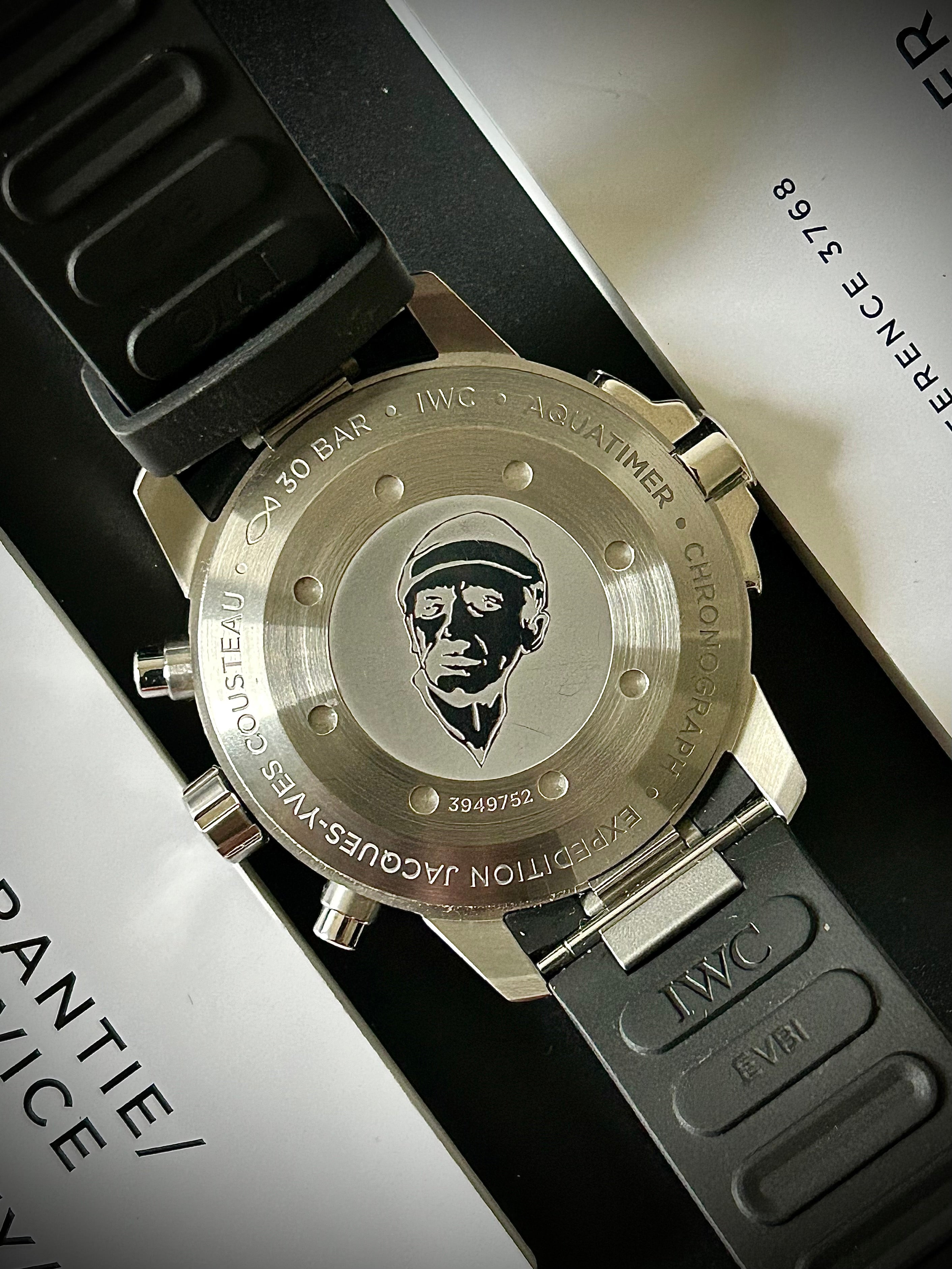 2014 IWC AQUATIMER CHRONOGRAPH, “EXPEDITION JACQUES-YVES COUSTEAU”, FULLY SERVICED, IW376805, BOX AND PAPERS, INC GST