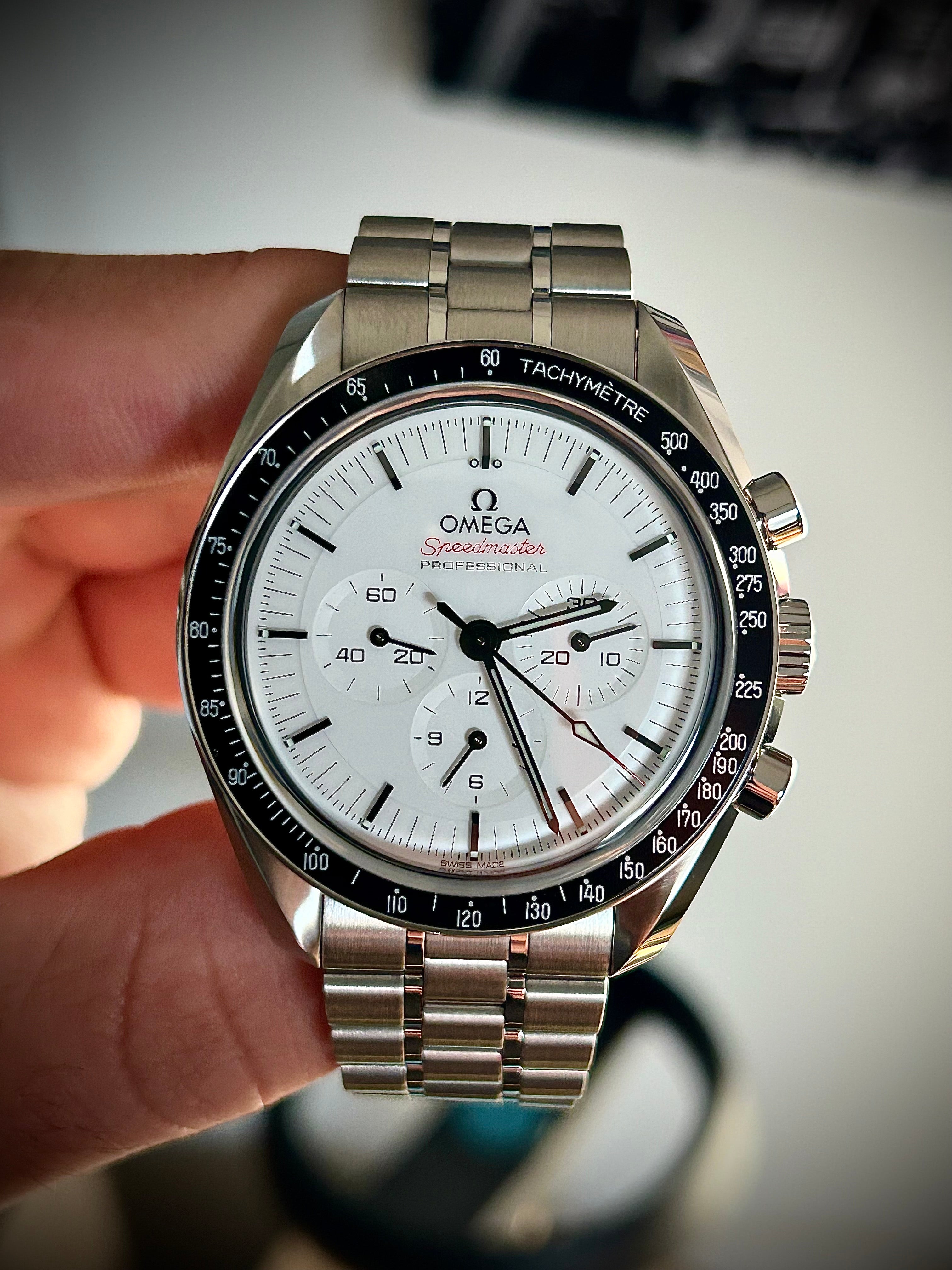 2025 OMEGA SPEEDMASTER WHITE DIAL, FULL SET, INC GST